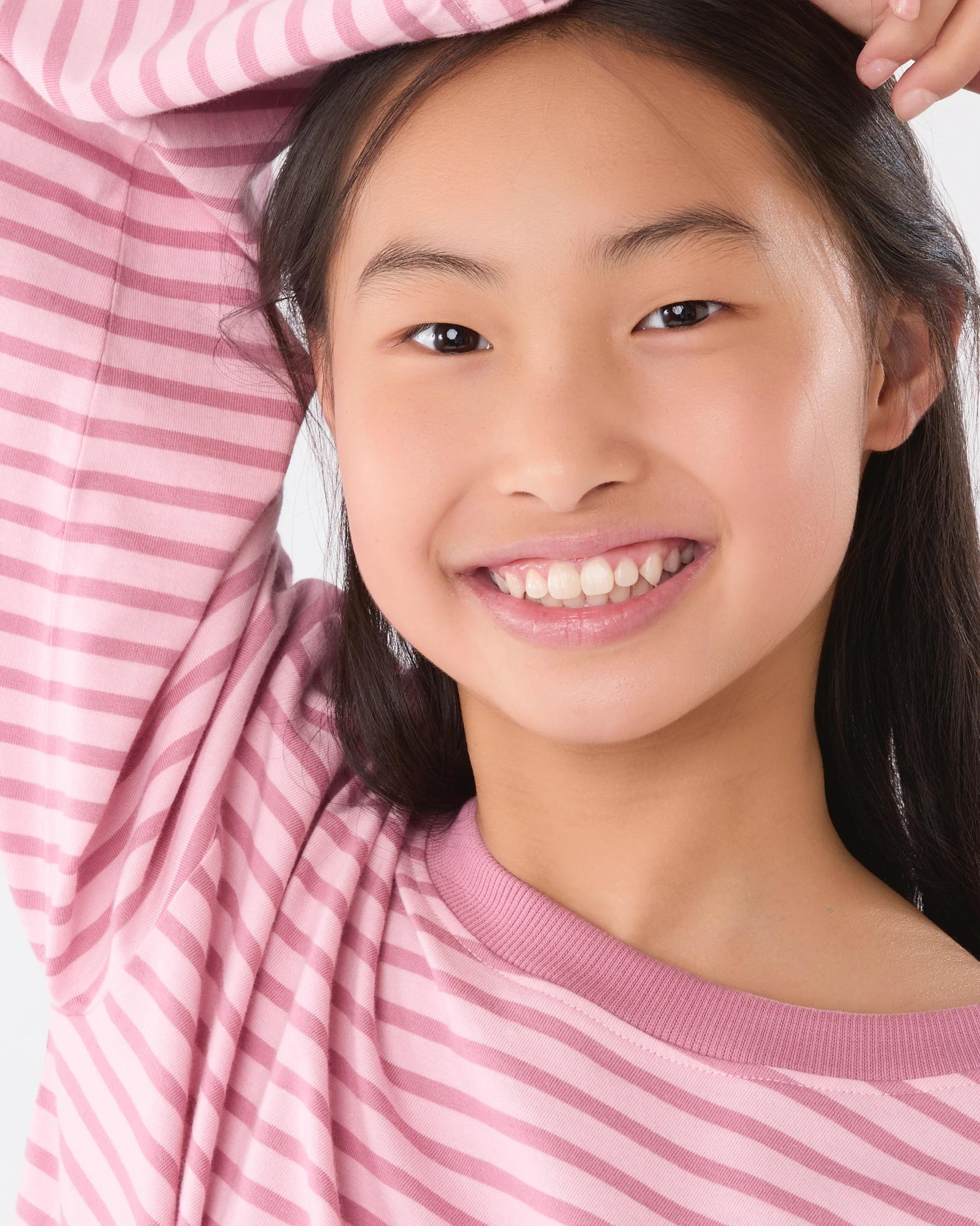 3 Oversized Stripe T-shirt Pnk Stripe, 3 of 6