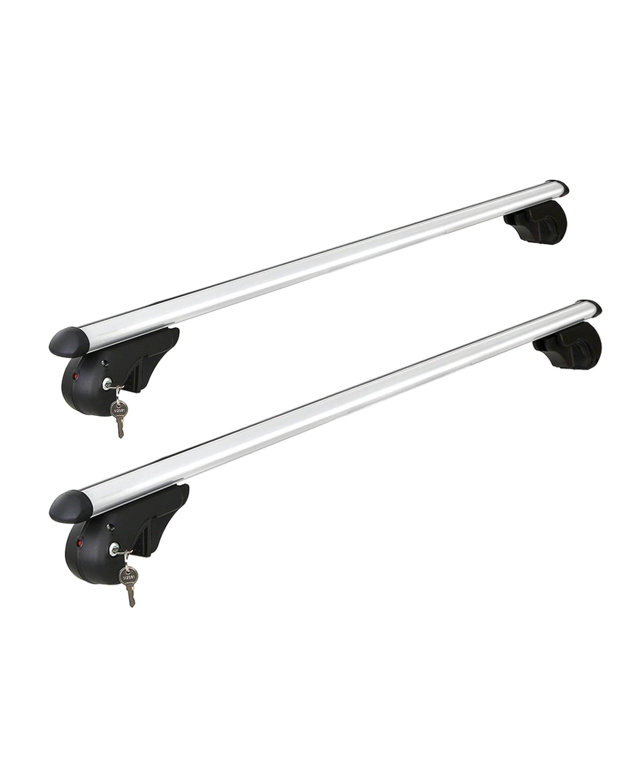 1 Giantz Universal Car Roof Racks Pod Cross Bars Aluminium Adjustable 123cm - Silver, 1 of 7
