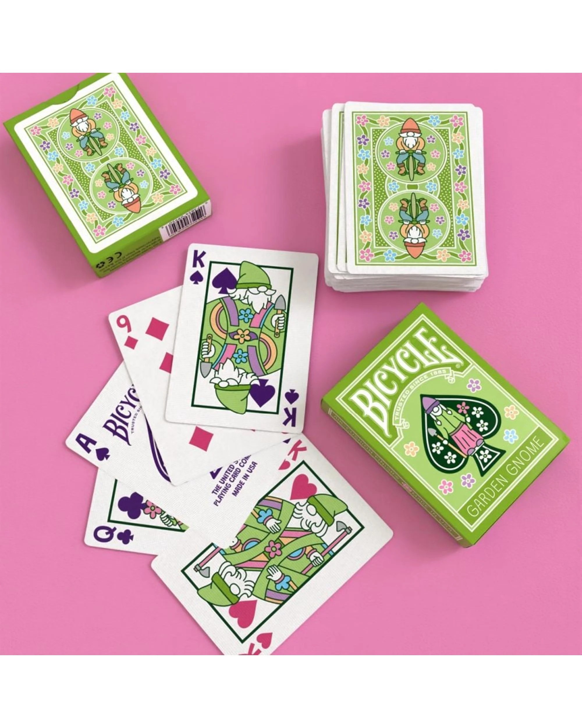 8 Bicycle Garden Gnome Playing Cards, 8 of 10