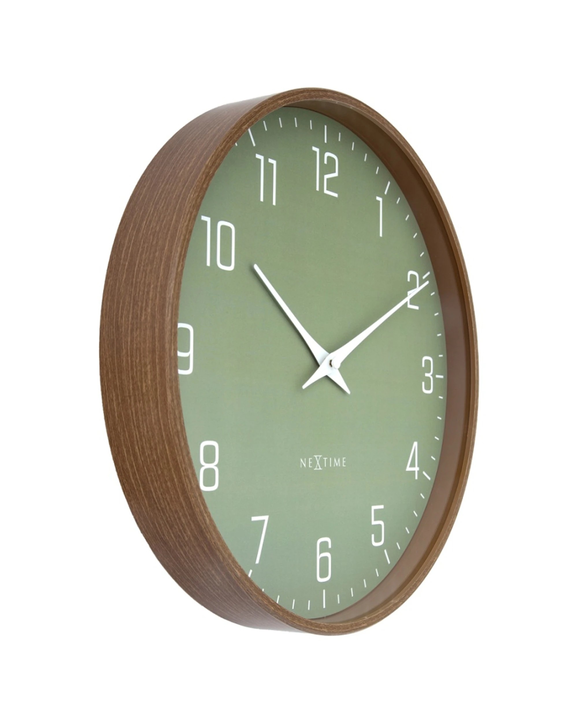 2 NeXtime Lyra Wall Clock Silent Analogue Modern Minimalist Style 30cm - Green, 2 of 5