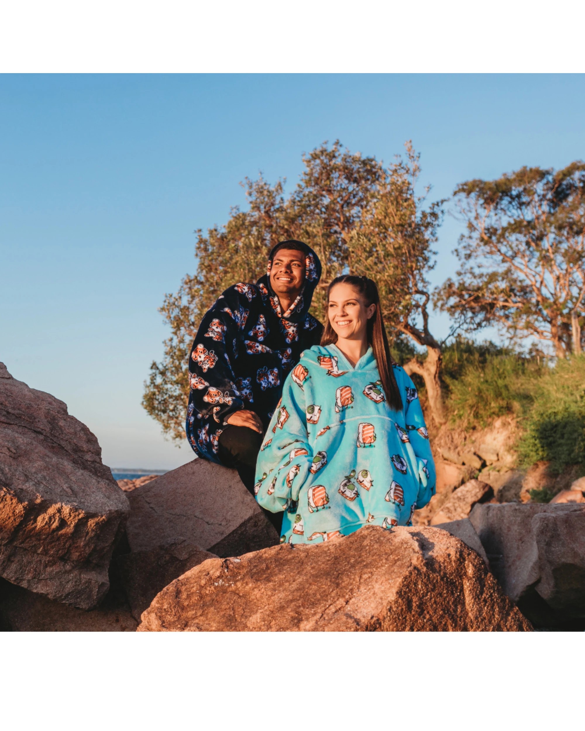 6 UGGO WEAR Giant Hoodie Wassupb Adult - ONE SIZE - Teal, 6 of 7