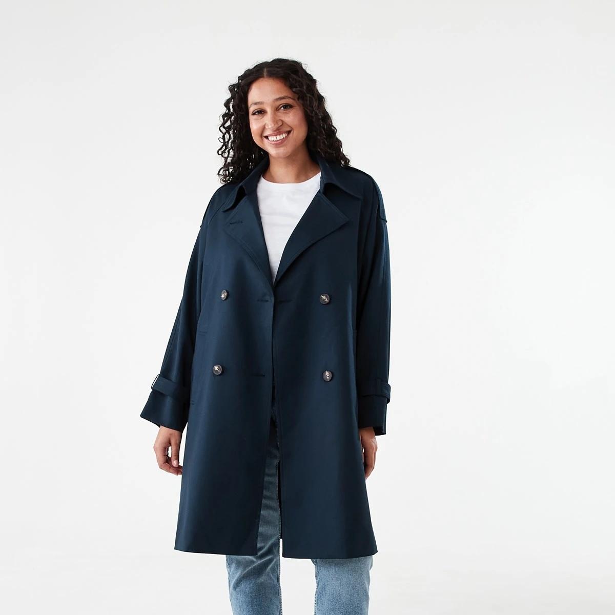 4 Lightweight Trench Coat Navy Blaze, 4 of 10