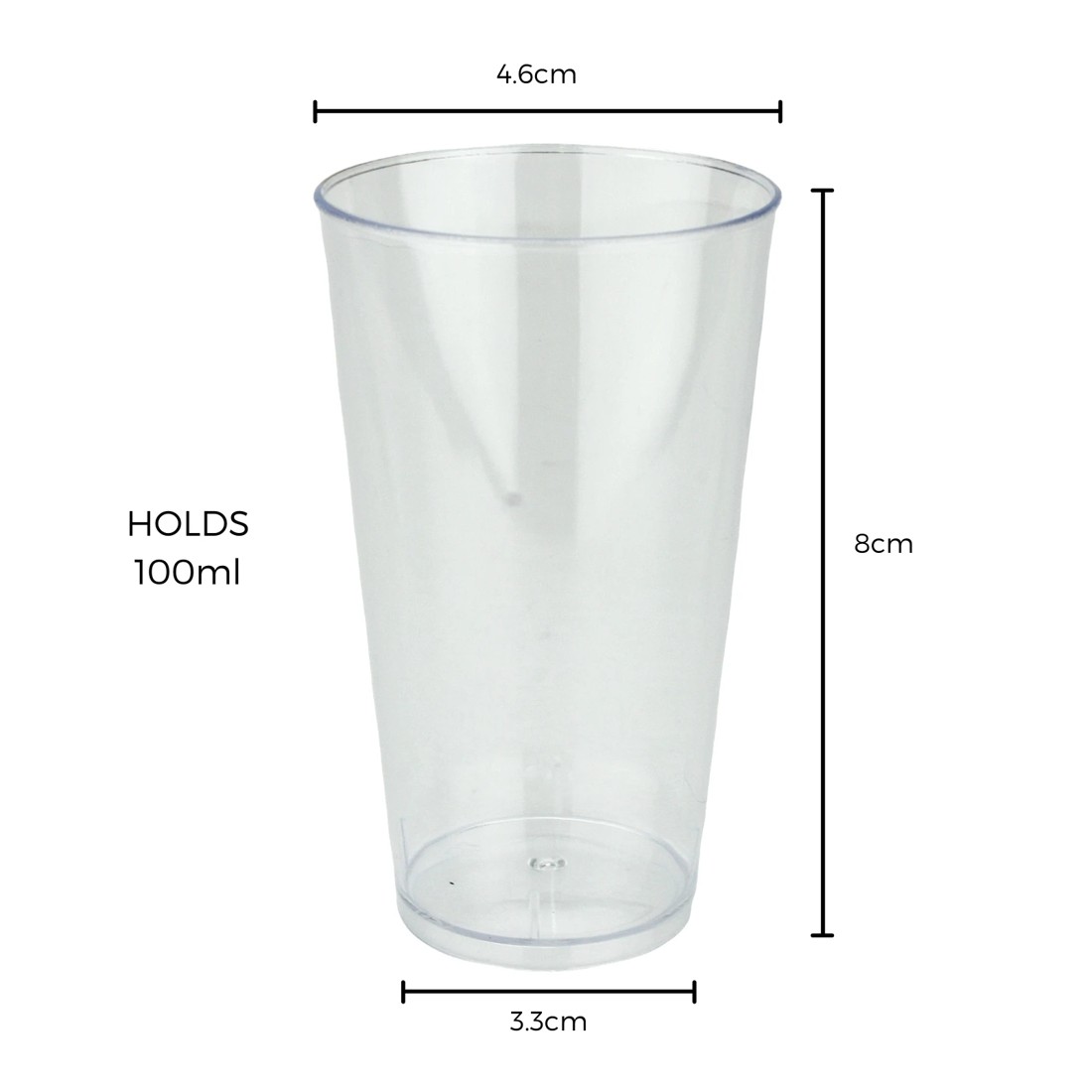 2 Magic Pro Clear 8cm Cylinder Cocktail Cups (Pack of 12), 2 of 2