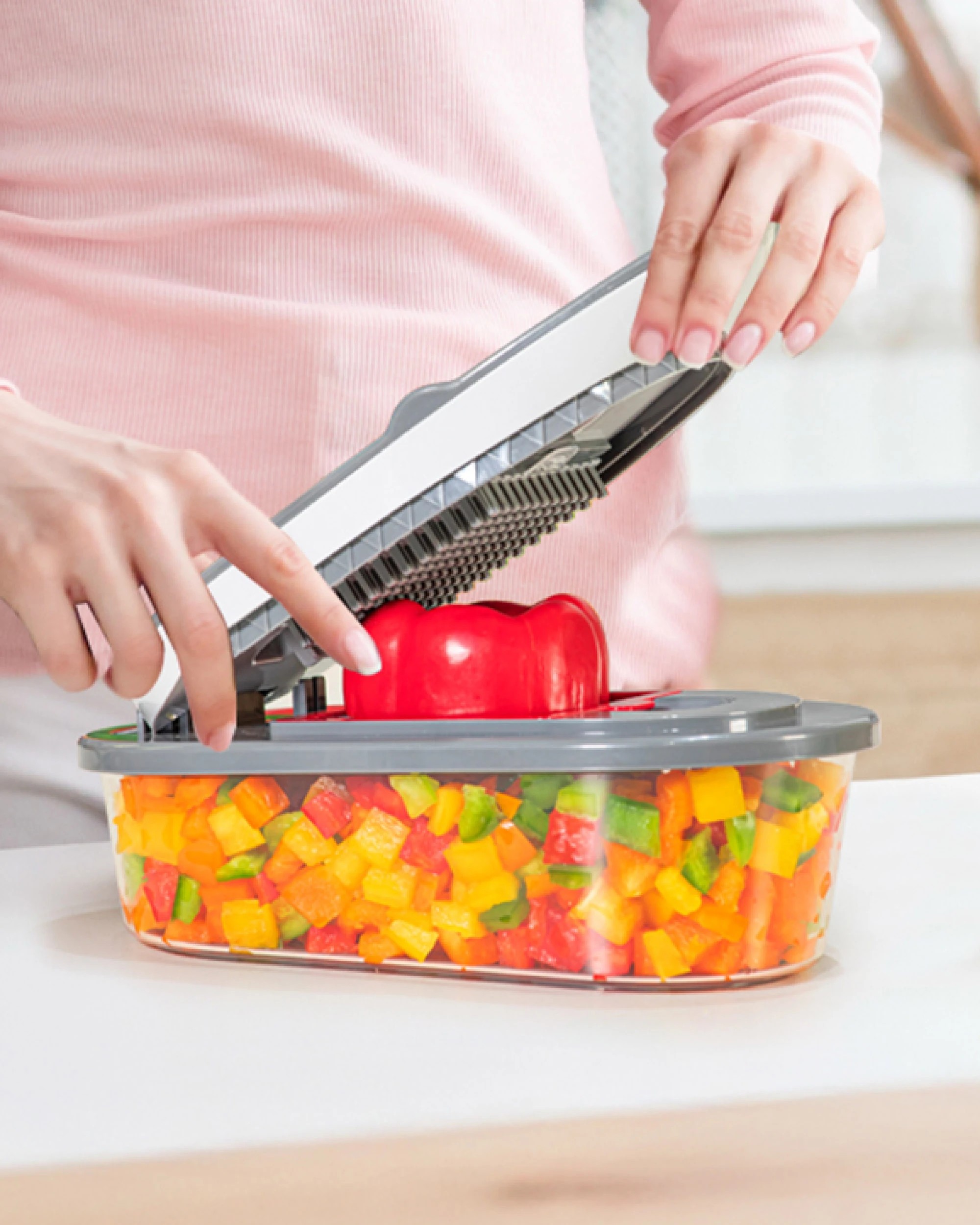 2 Global Shop Direct Chopzilla All-In-One Multi-Functional Food Preparation Tool Chop Dice Slice Grate Vegetables, 2 of 7