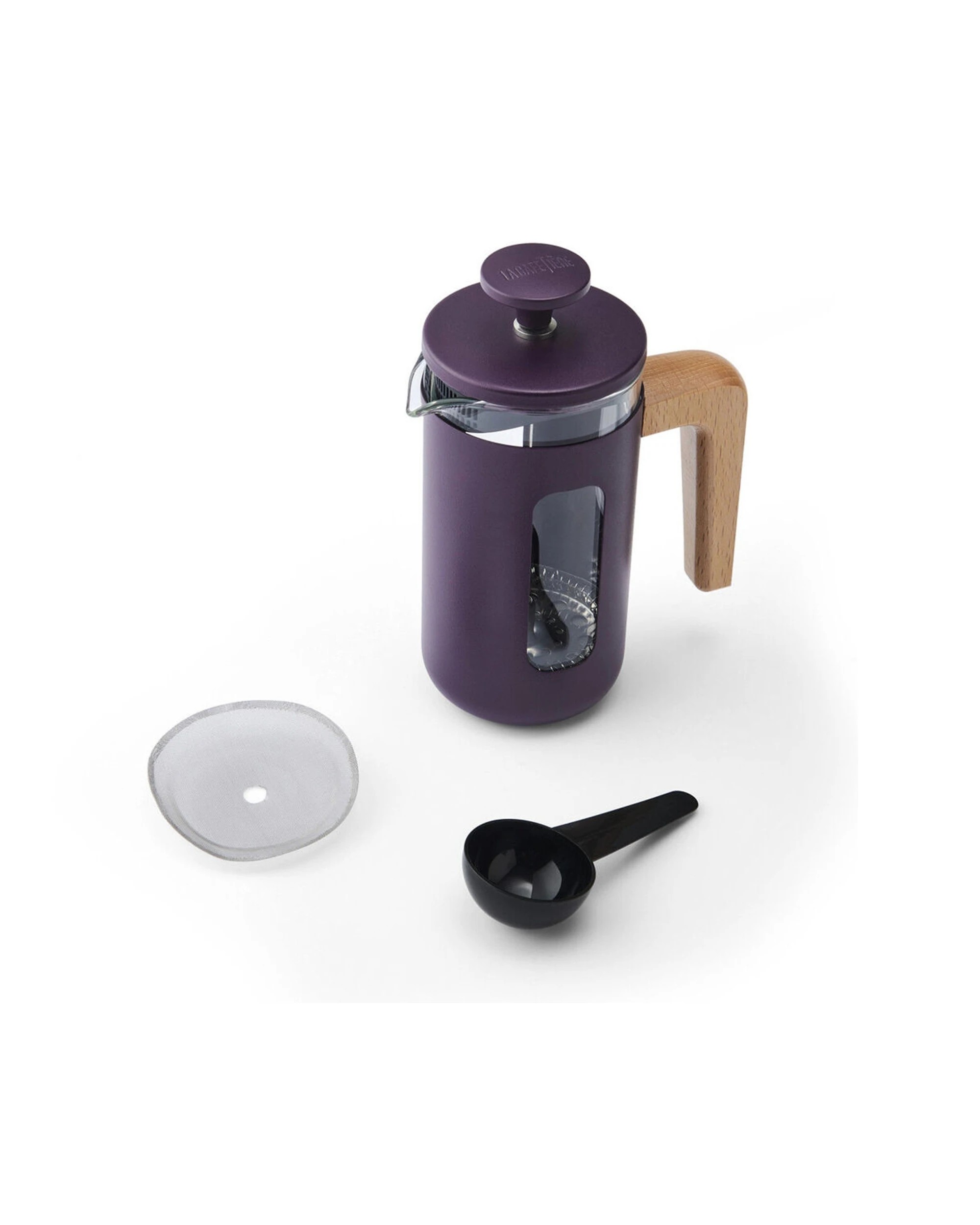 3 La Cafetiere Pisa 3-Cup Cafetiere Glass Coffee Press - Purple, 3 of 7