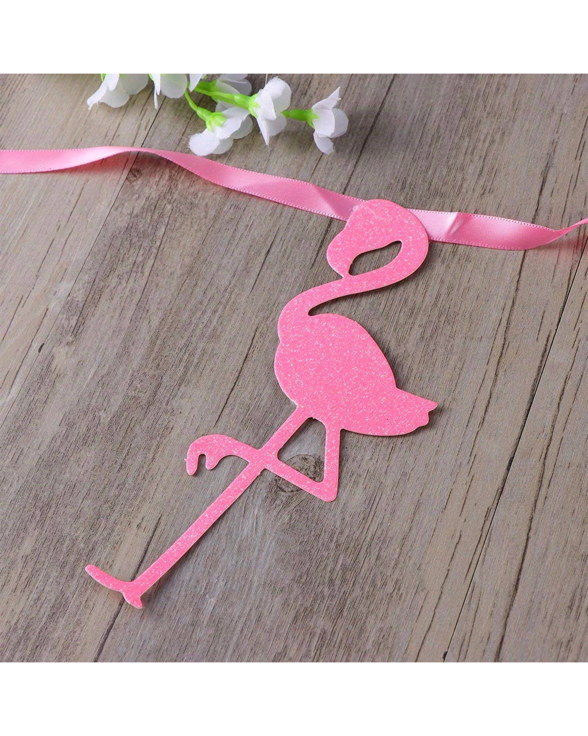3 Party Maker Pink Glitter Let's Flamingle Letter Banner, 3 of 3
