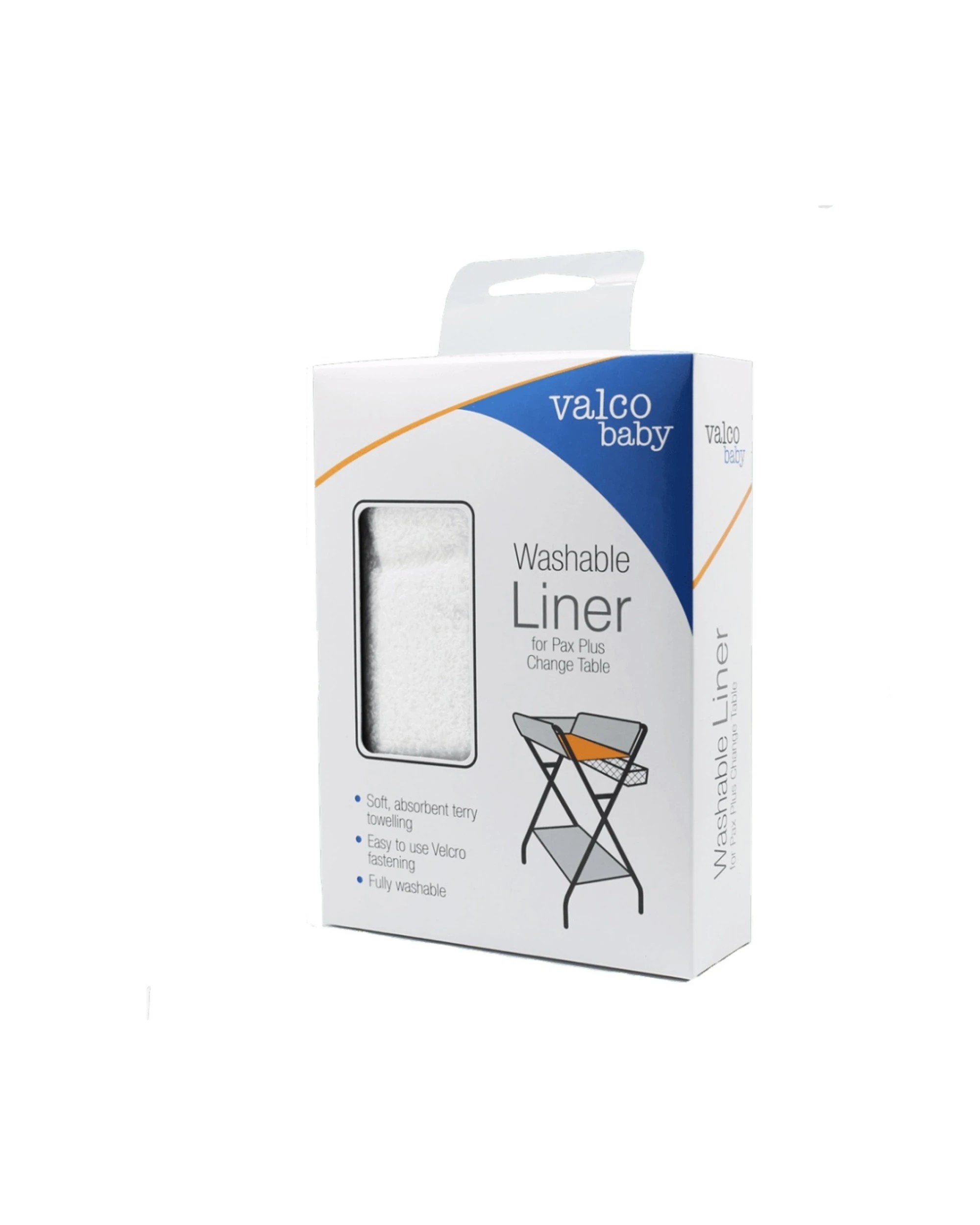 1 Valcobaby Pax Changer Table Towelling Liners 2pc Machine Washable - White, 1 of 2