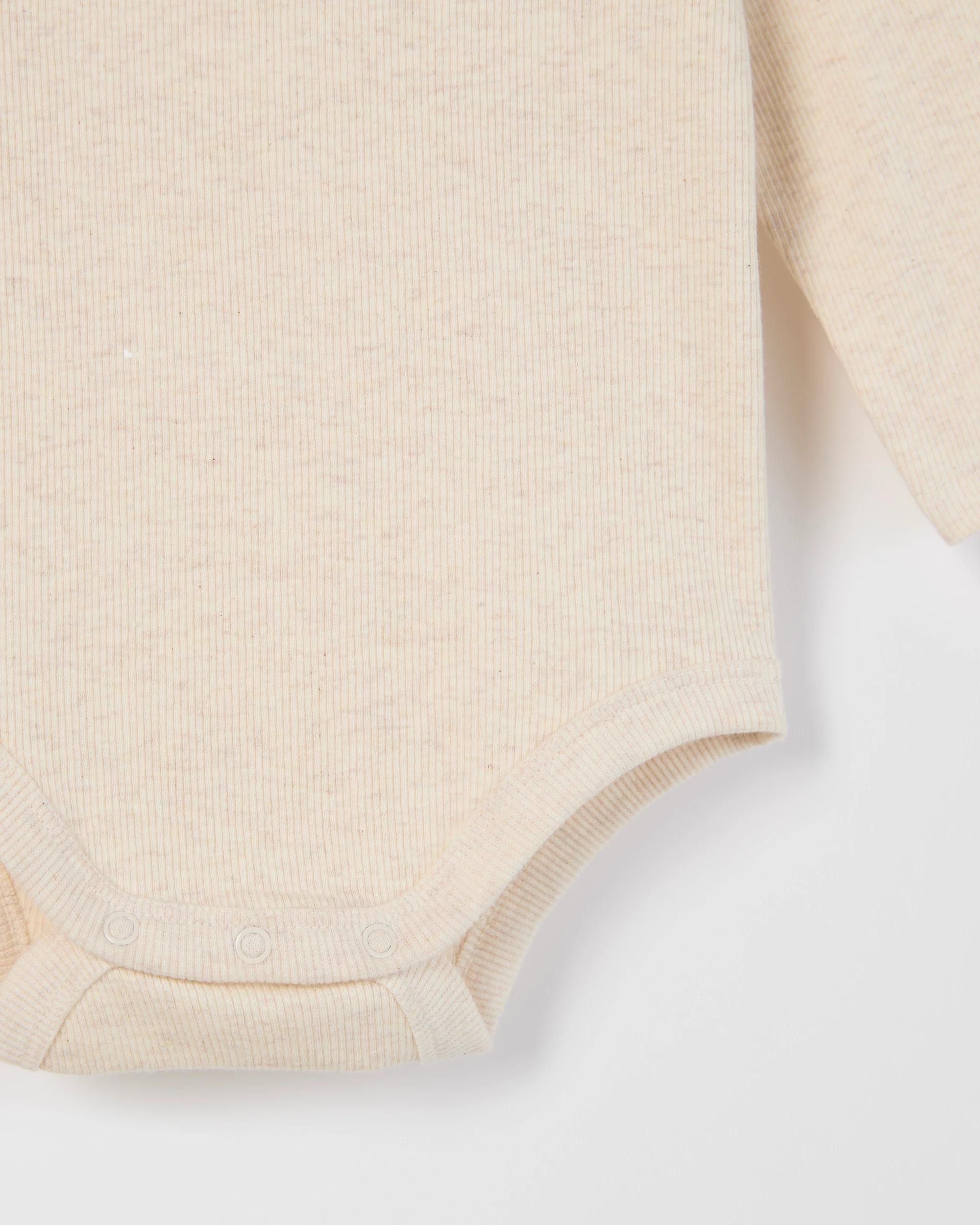 5 Target Baby Organic Cotton 3 Pack Long Sleeve Rib Bodysuit ANIMALS, 5 of 5