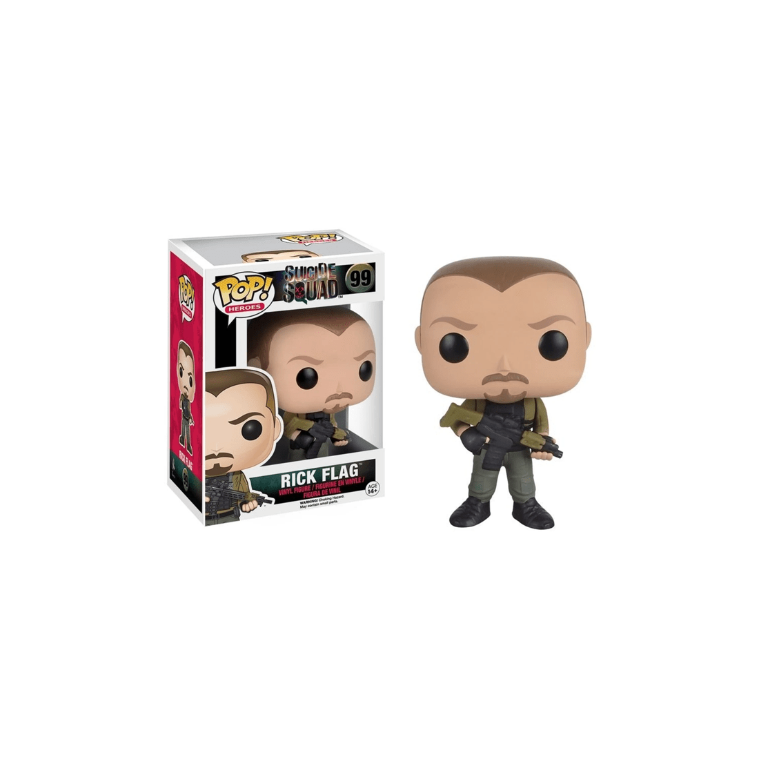 2 Pop Vinyl Figurine Task Force X Squad Rick Flag Collectible Action Figure 10cm - Multi, 2 of 3