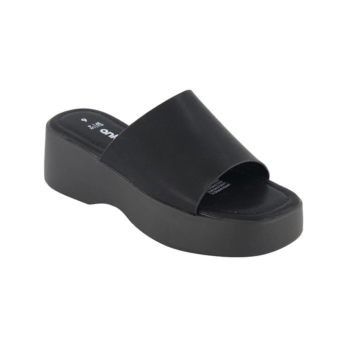 1 Casual Mule Platform Heels Black, 1 of 5