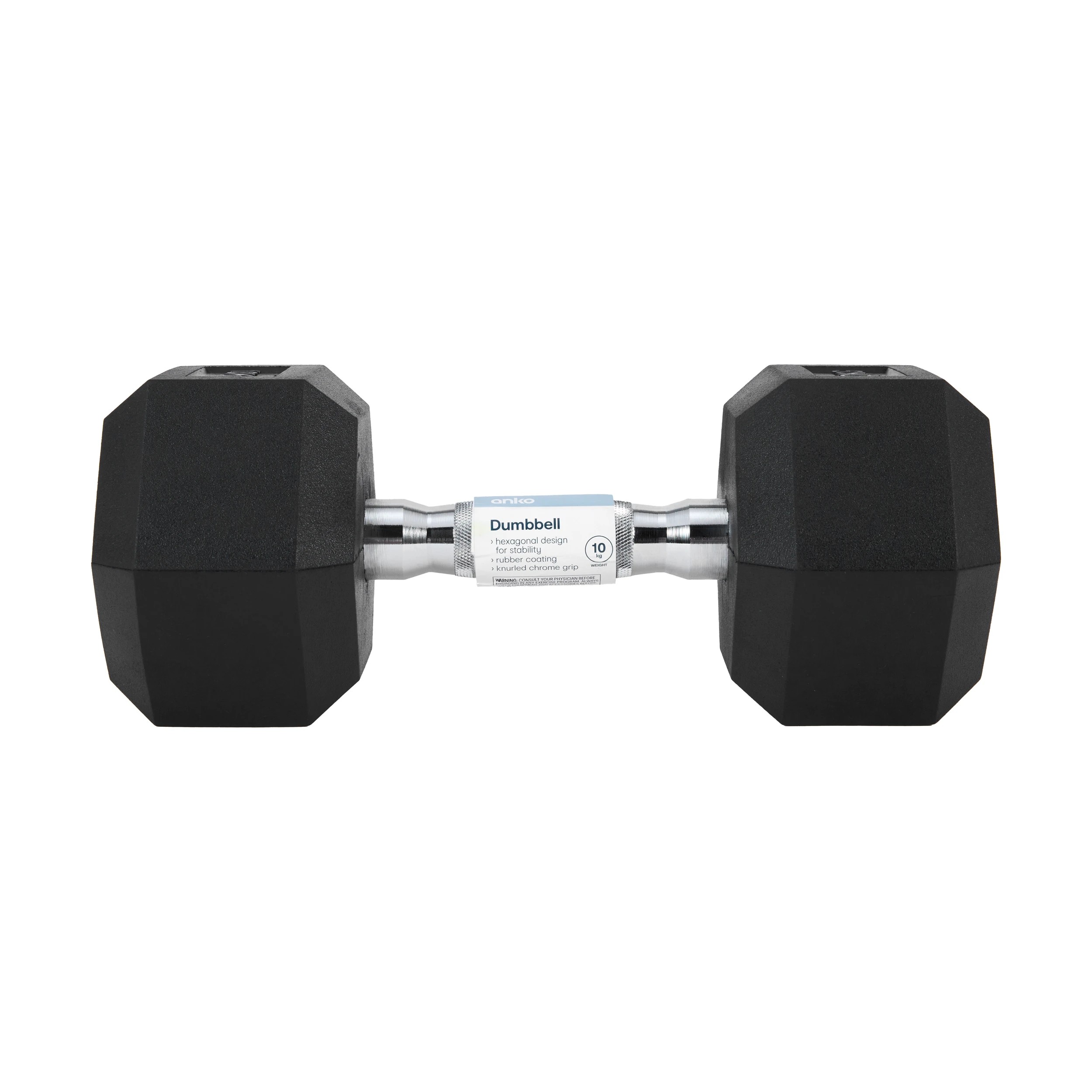 5 10kg Hexagonal Dumbbells, 5 of 6