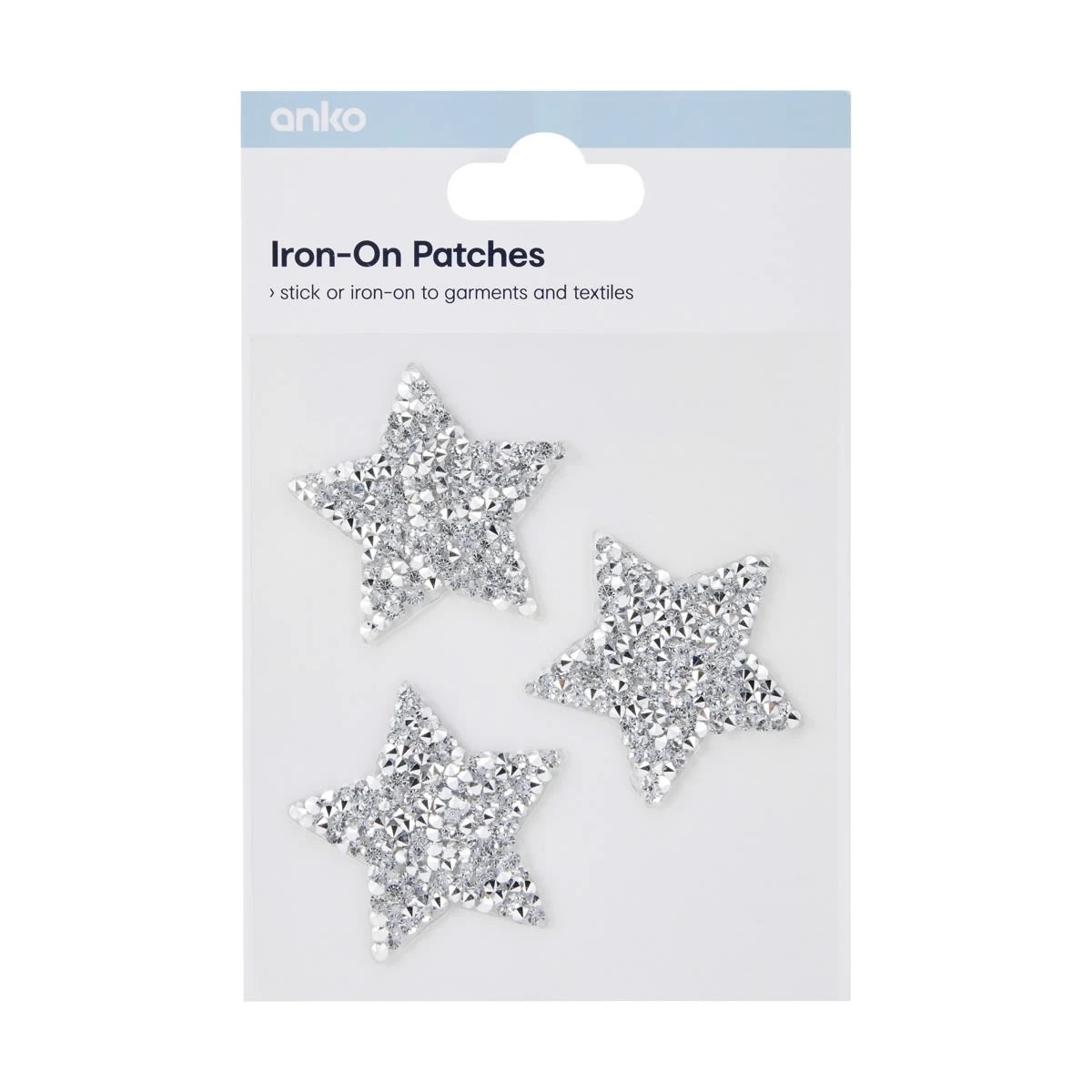 1 Iron-On Patches - Rhinestone Stars, 1 of 3