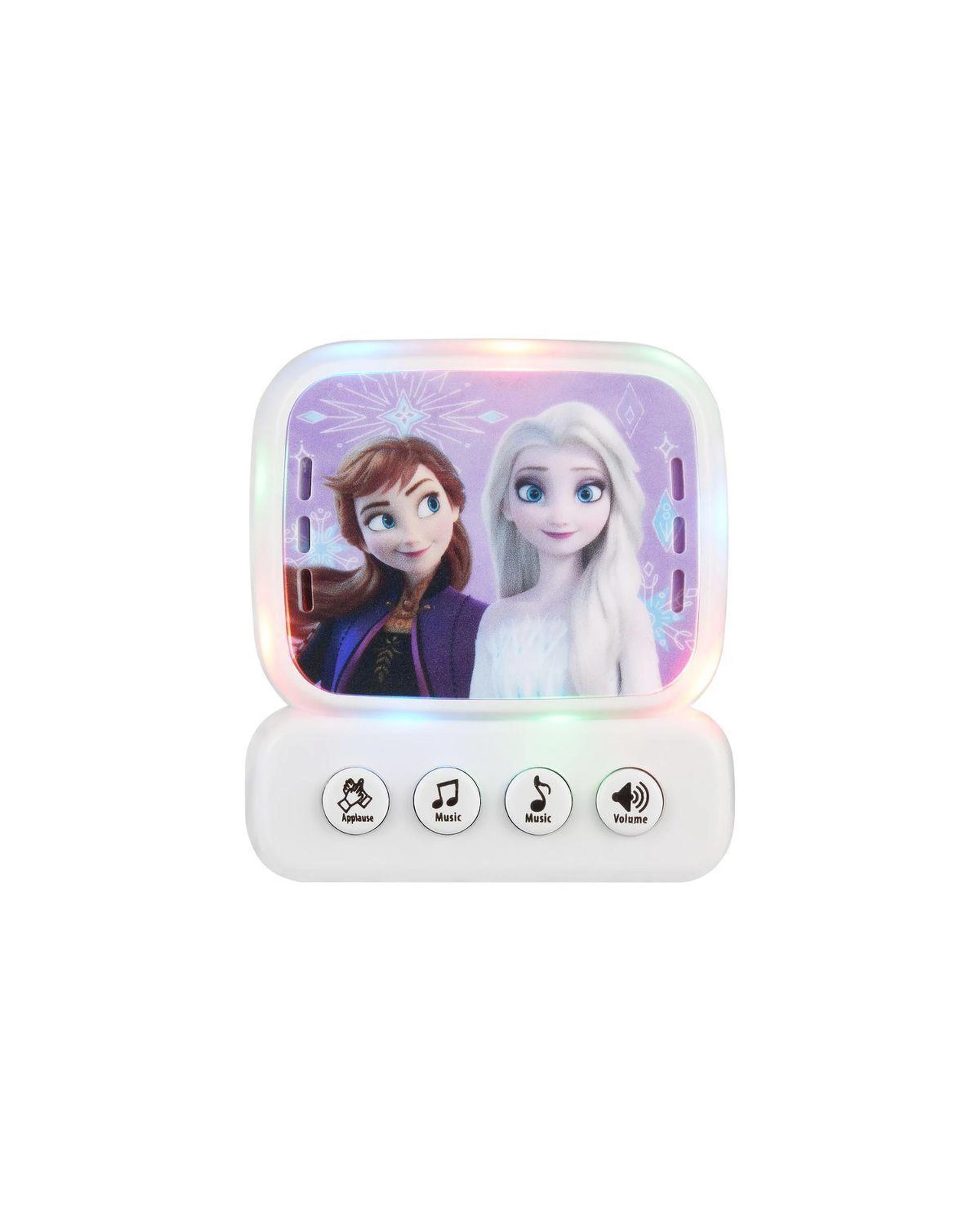 7 Disney Frozen Mini Karaoke Machine with Belt Hook, Built-in Melodies, Aux & Flashing Lights, 7 of 8
