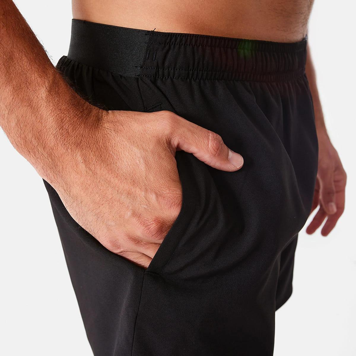 7 Active Mens Dual Layer Shorts BLACK, 7 of 7