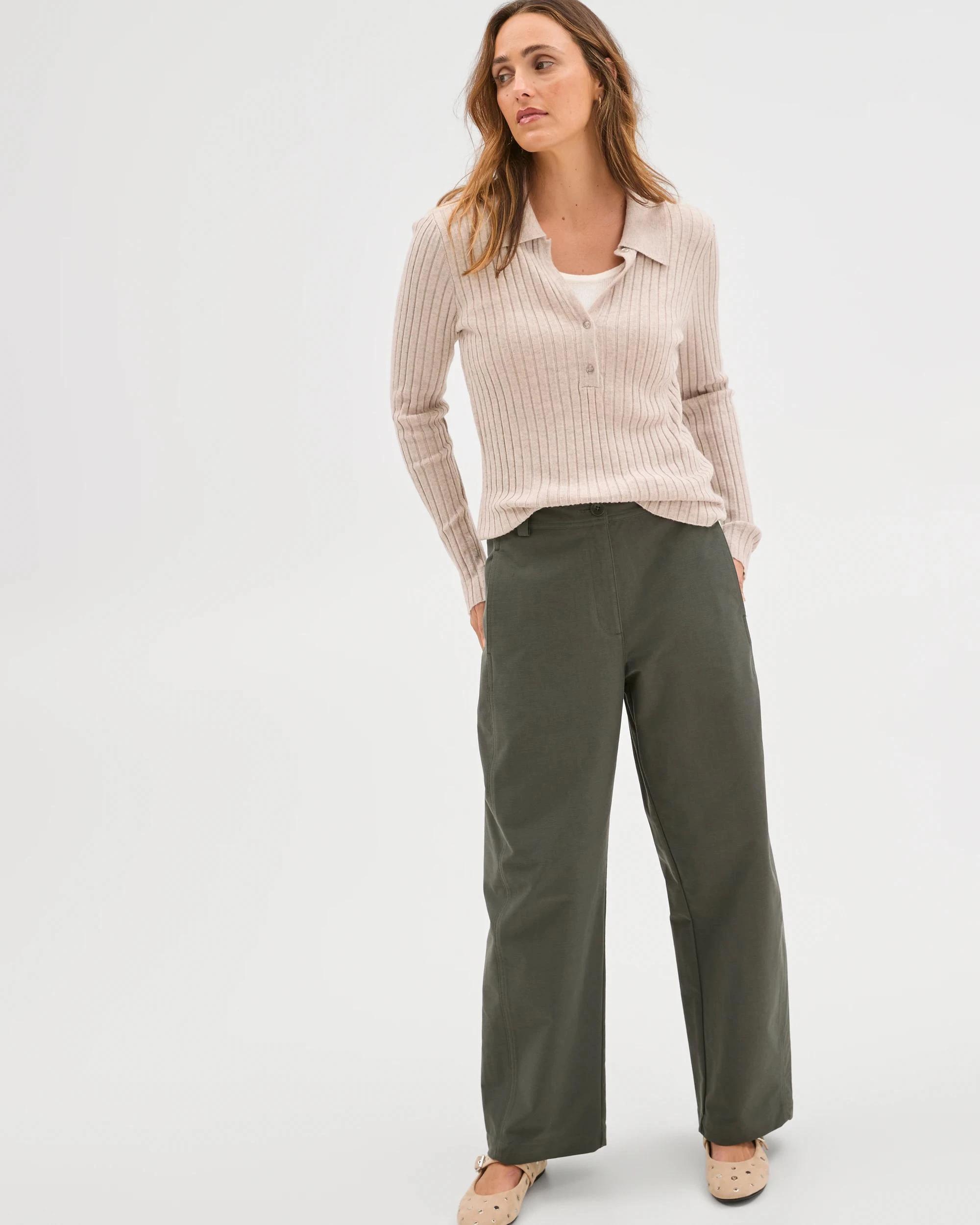 3 Target Woman Relaxed Forward Seam Barrel Leg Pants OREGANO, 3 of 6