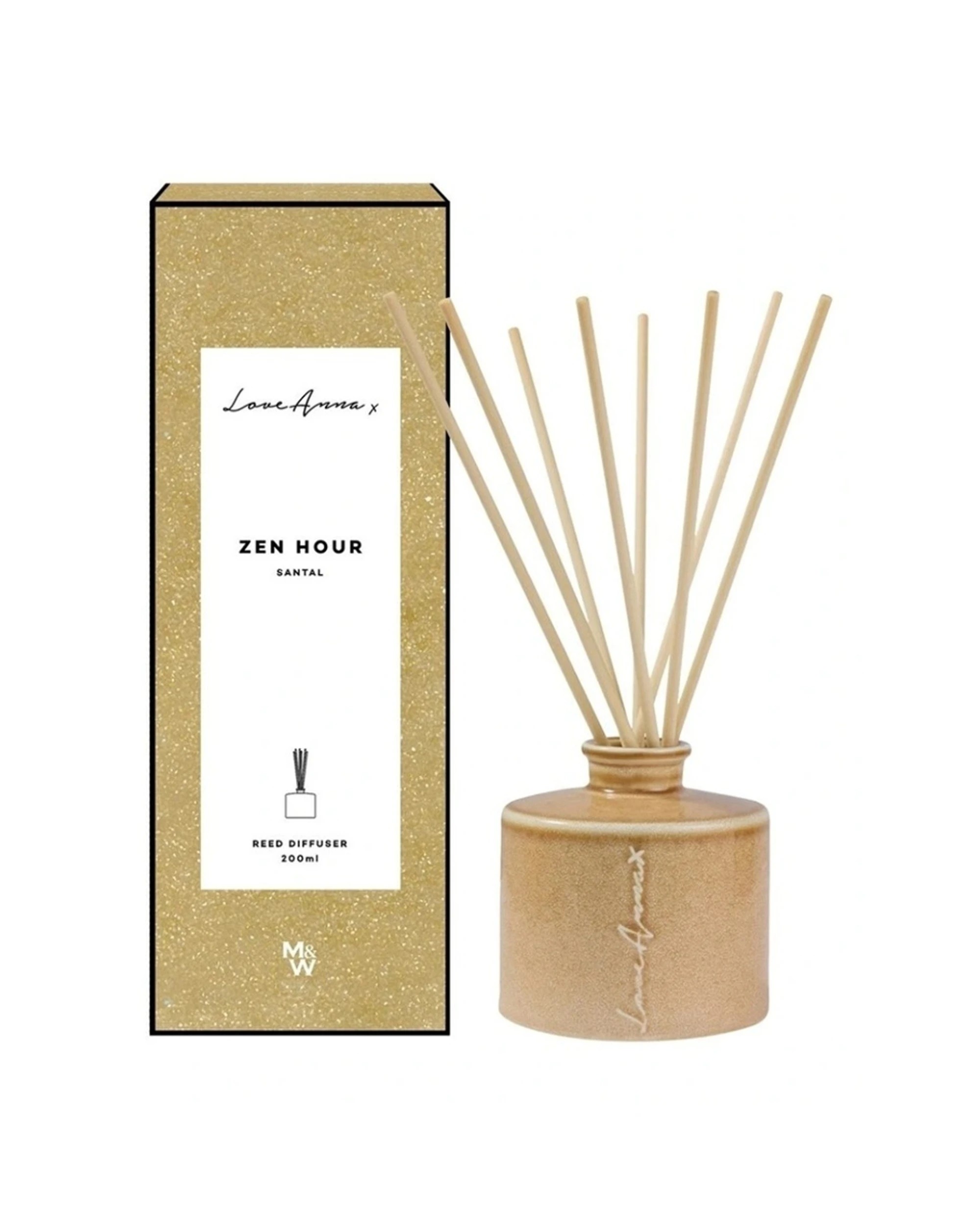 1 Love Anna x Chapters Zen Hour Reed Diffuser Santal Home Fragrance 200ml - Gold, 1 of 2