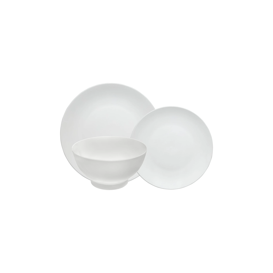 1 Maxwell & Williams 12pc Basics Dynasty Coupe Porcelain Dinner Set For Everyday
 - White, 1 of 9