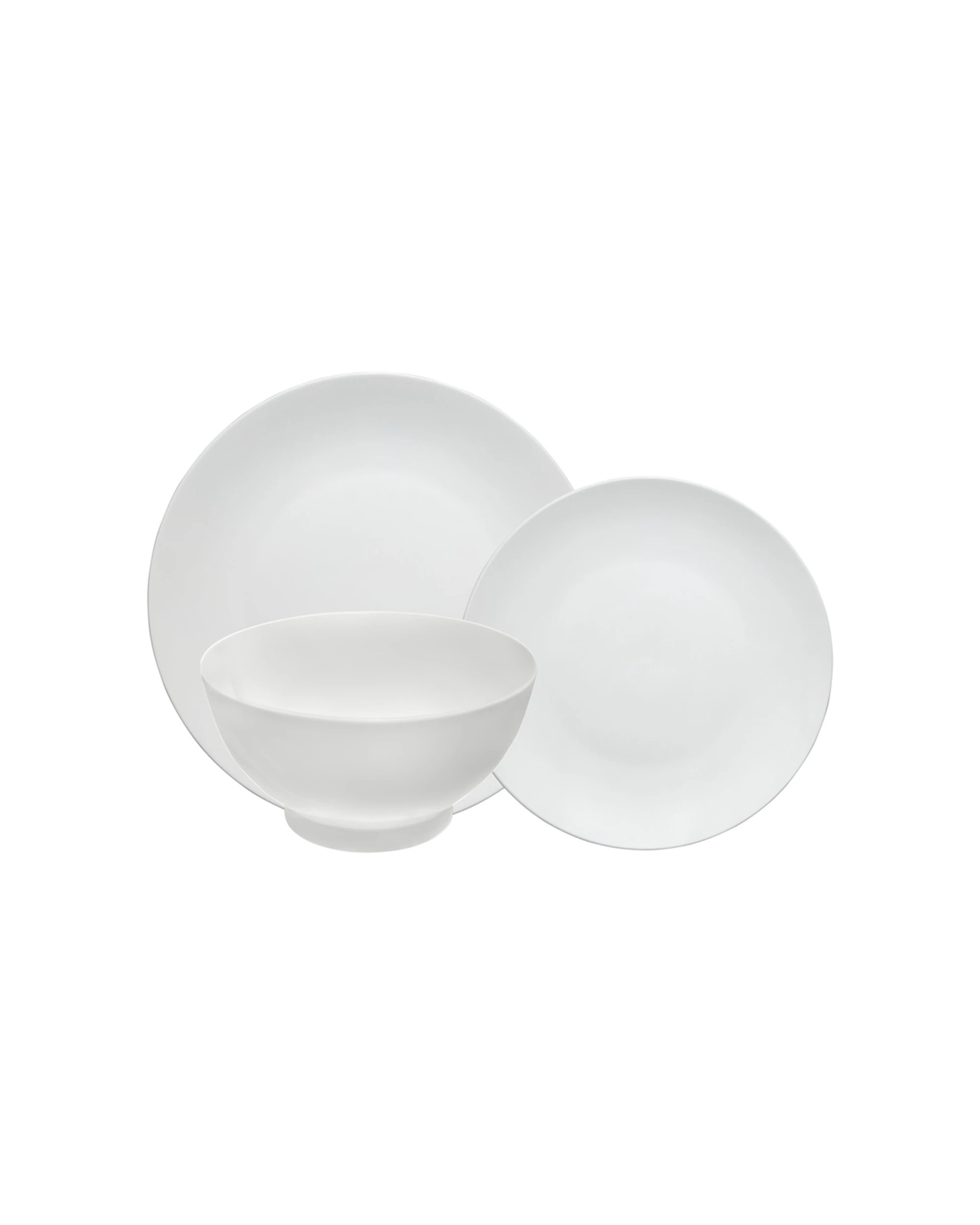 1 Maxwell & Williams 12pc Basics Dynasty Coupe Porcelain Dinner Set For Everyday
 - White, 1 of 9