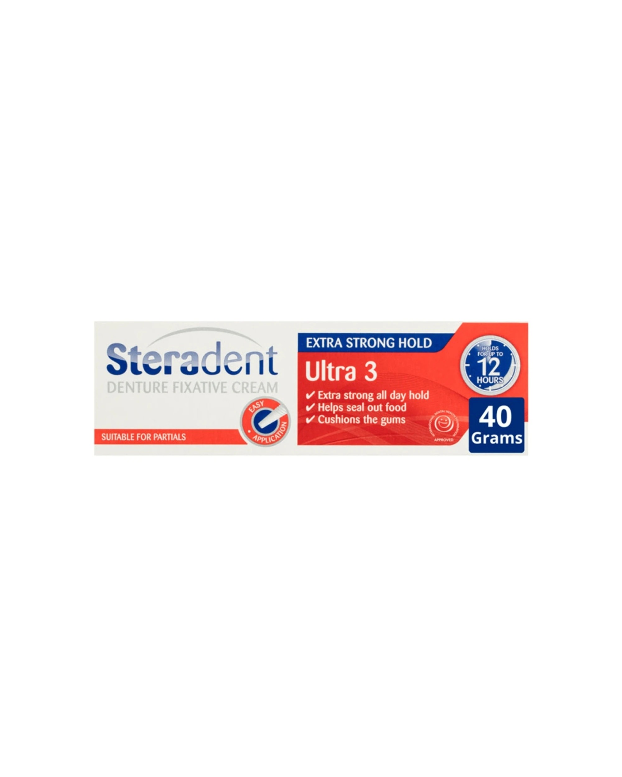 6 Steradent Ultra 3 Denture Fixative Cream 40g - White, 6 of 7