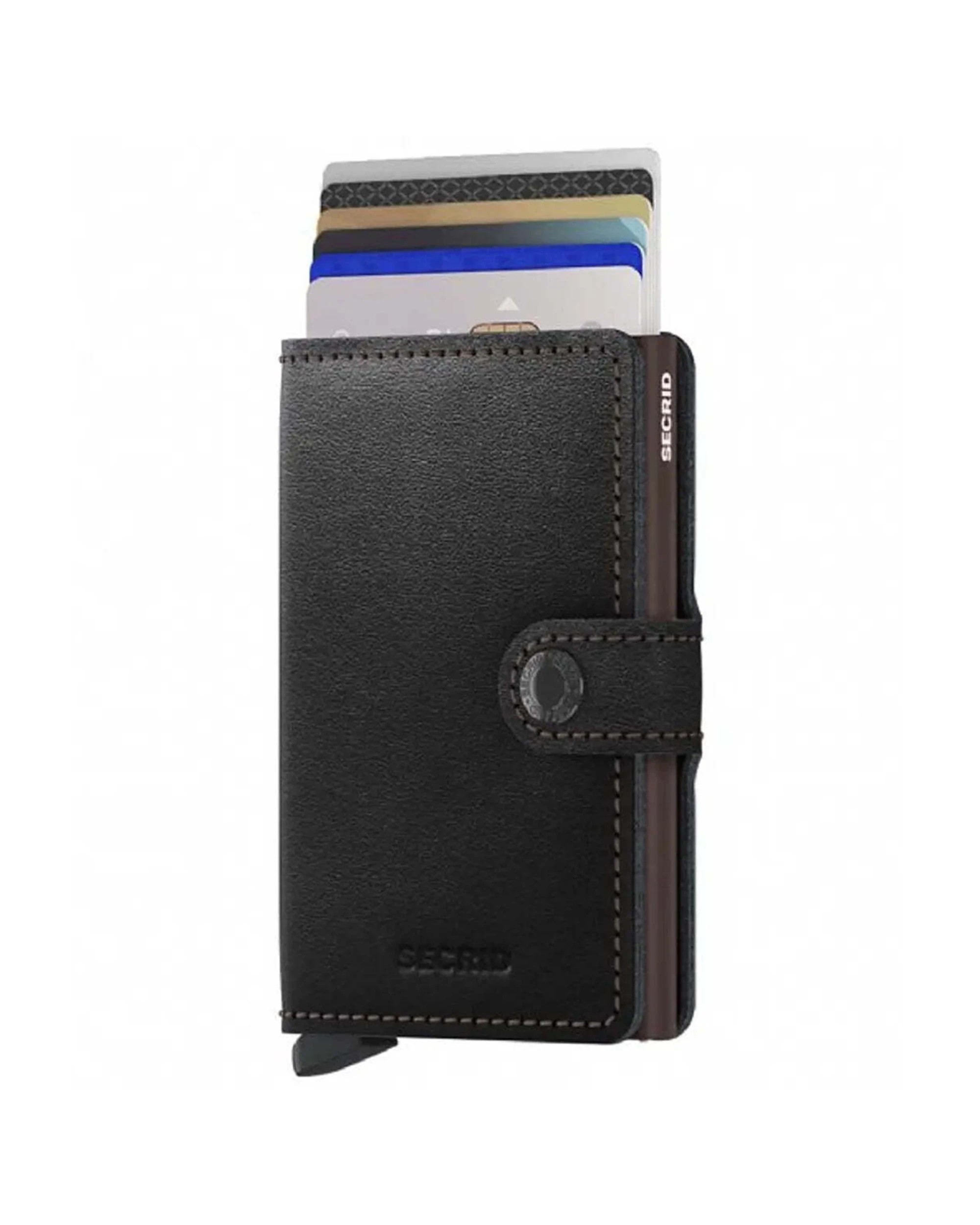 2 Secrid Miniwallet Compact RFID Wallet Aluminium Leather Card Protector - Brown, 2 of 5