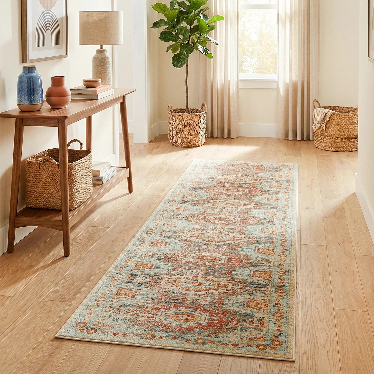 1 Common Ground Rugs Eterna 853 300x80cm - Medium Runner Power Loomed Pet Friendly Rug - Gold, 1 of 9