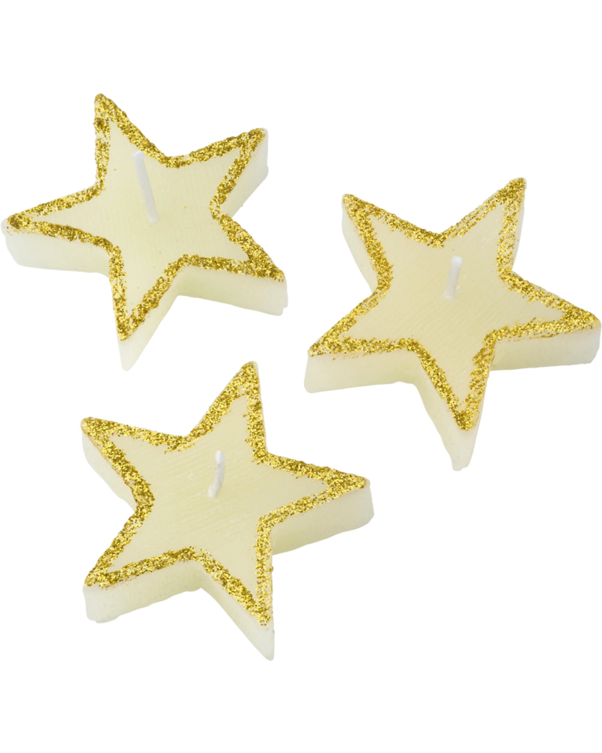 2 BR Home Star Shape Tealight Candles with Crystal Wax - Set of 6, 2 of 3