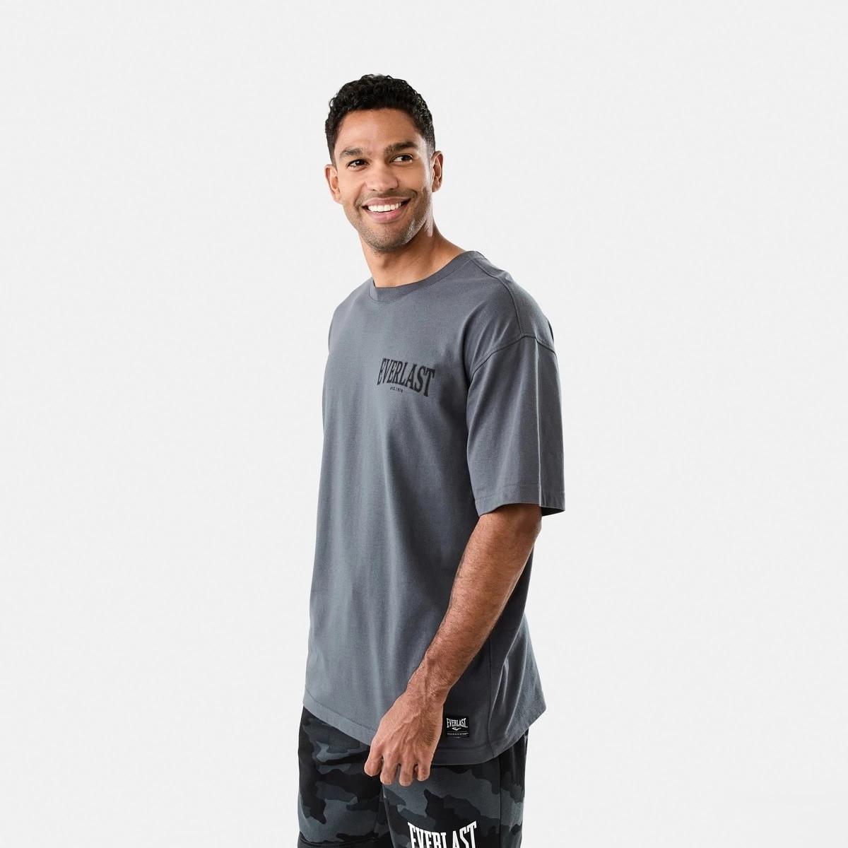 2 Everlast Mens Crew Neck T-shirt Charcoal, 2 of 8