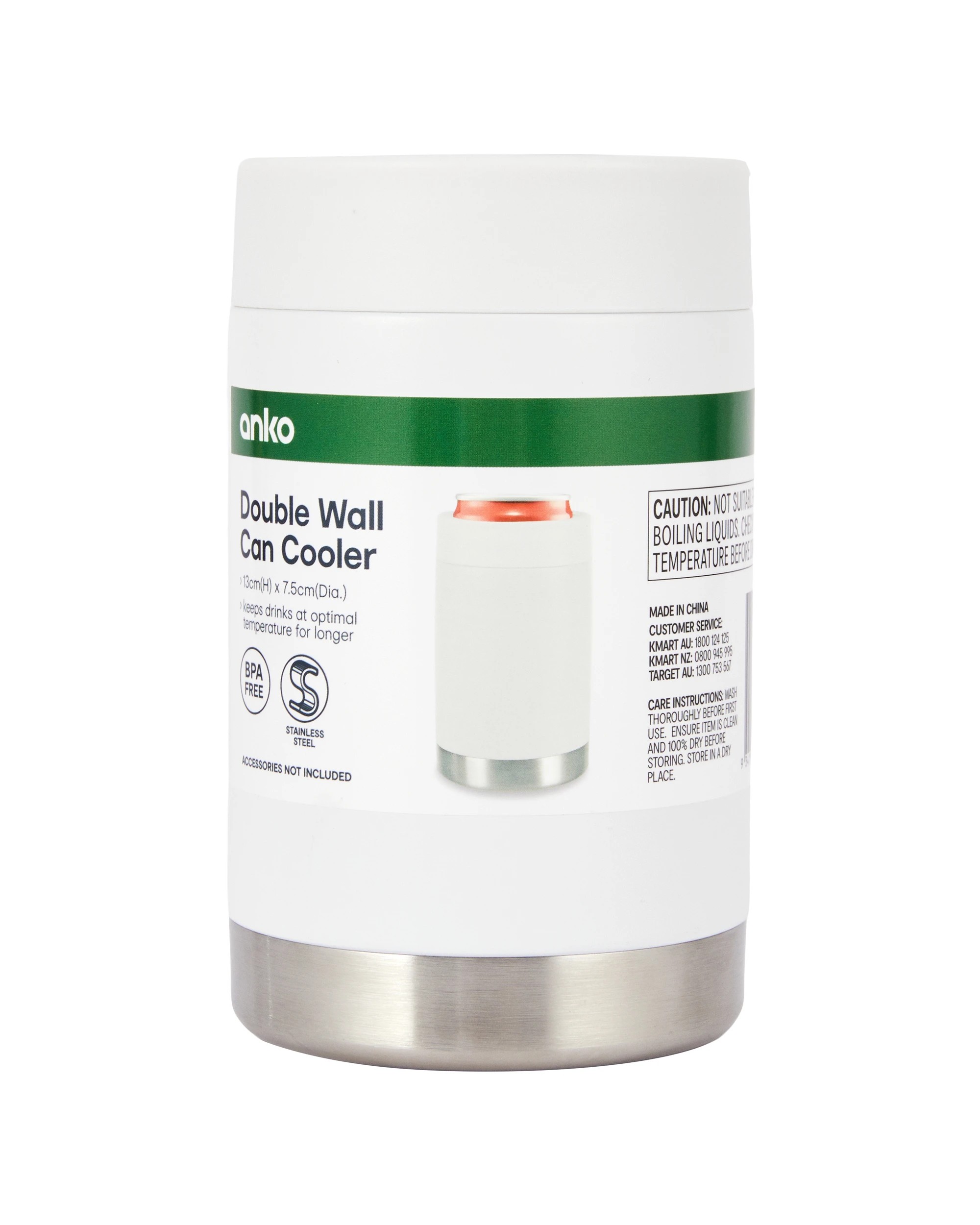 6 Double Wall Can Cooler - White, 6 of 6