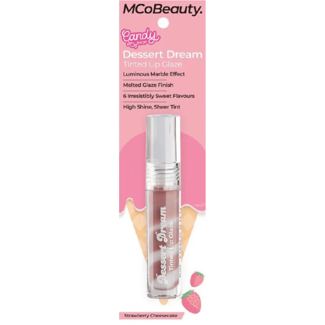 1 MCoBeauty Candy Shop Dessert Dream Tinted Lip Glaze - Strawberry Cheesecake, 1 of 1