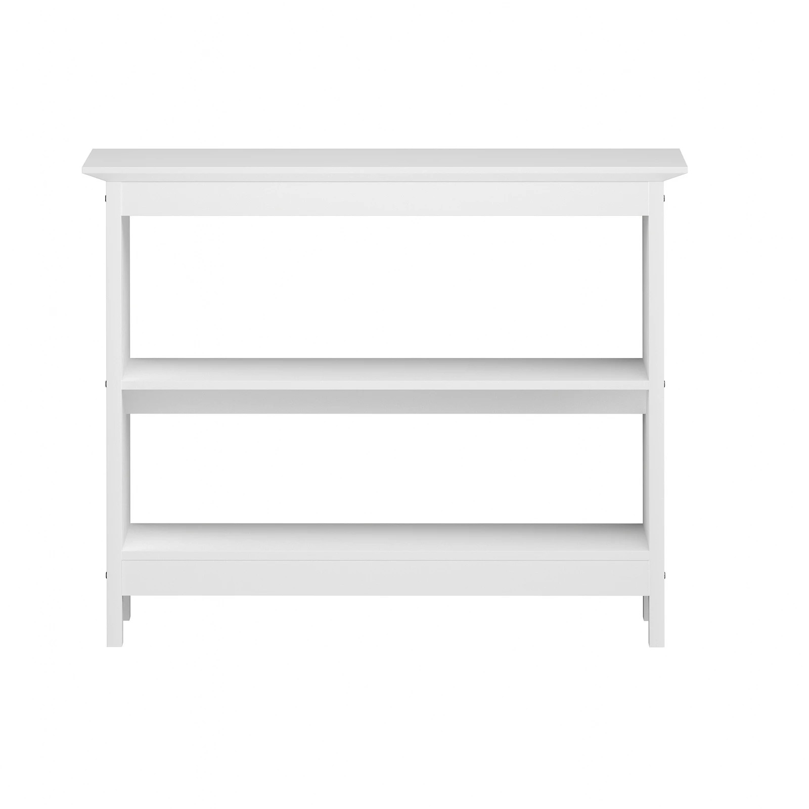 6 Oikiture 3-tier Console Table Open Shelf Wood Sofa Table Hall Side Entry
 - White, 6 of 10