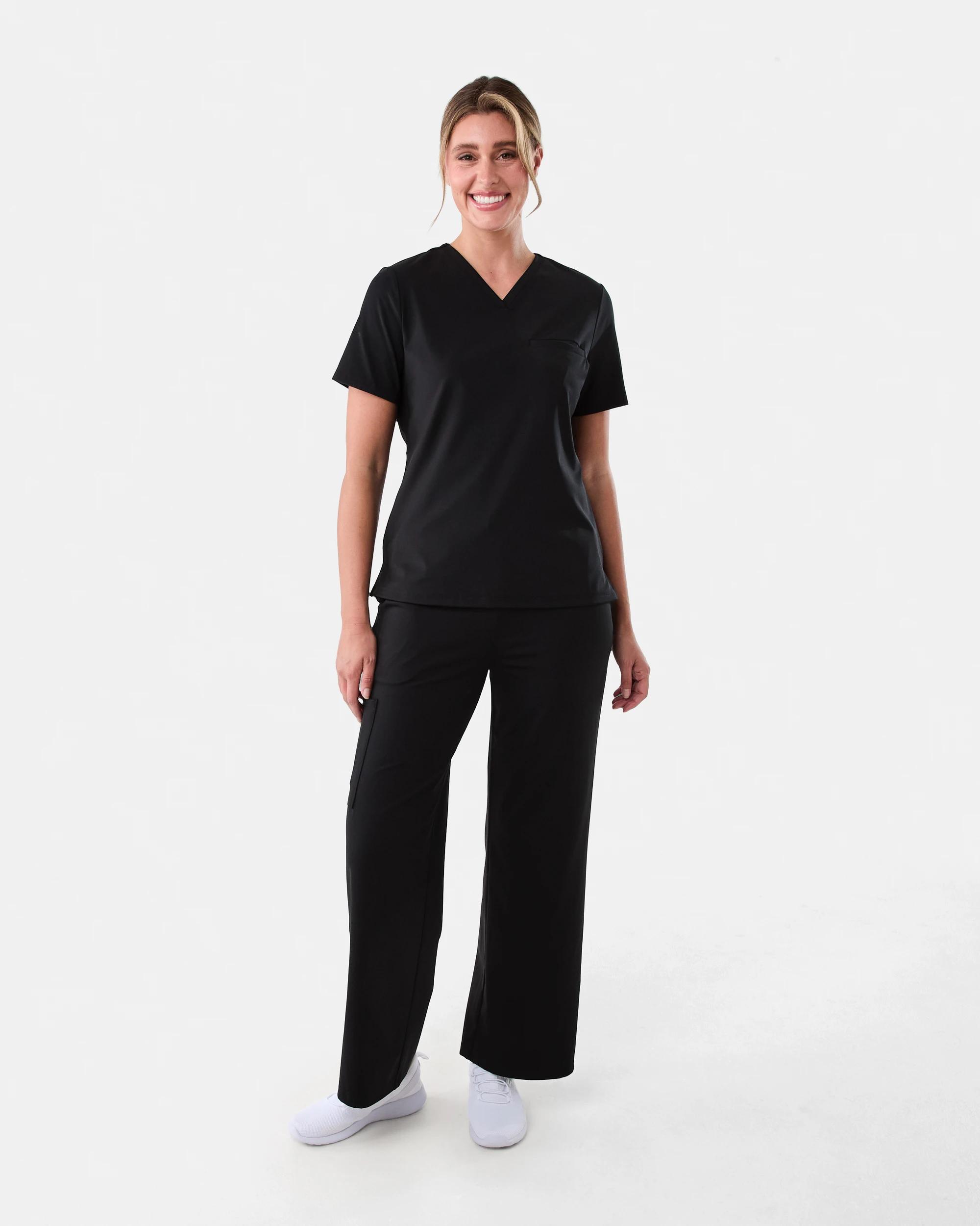8 Workwear Performance Scrub Top Black, 8 of 8