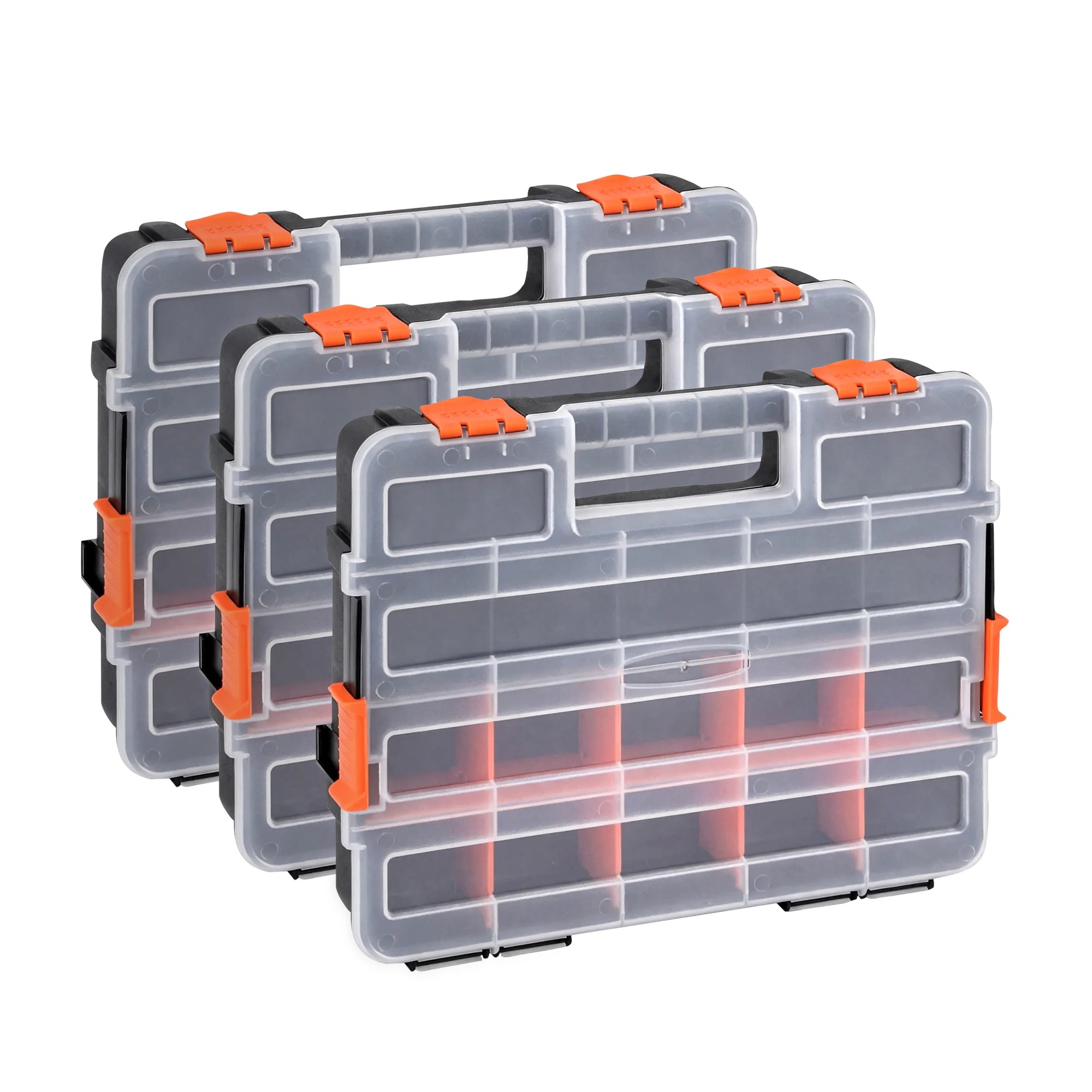 1 Giantz 3 Pack Tool Box Organizer with Hardware Storage Box for Small Parts - Multi, 1 of 4