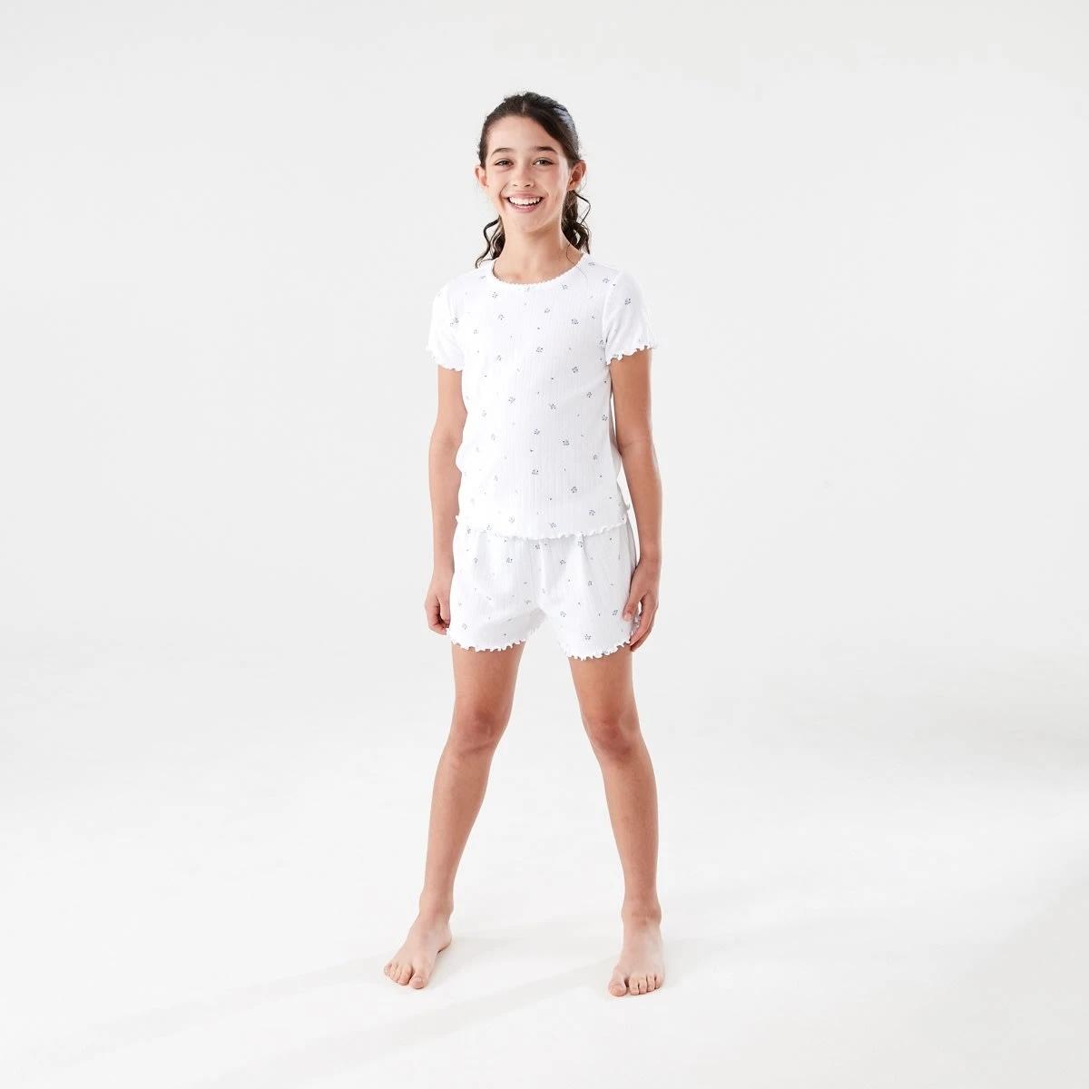 7 Pointelle Pyjama Set WHITE FLORAL, 7 of 10