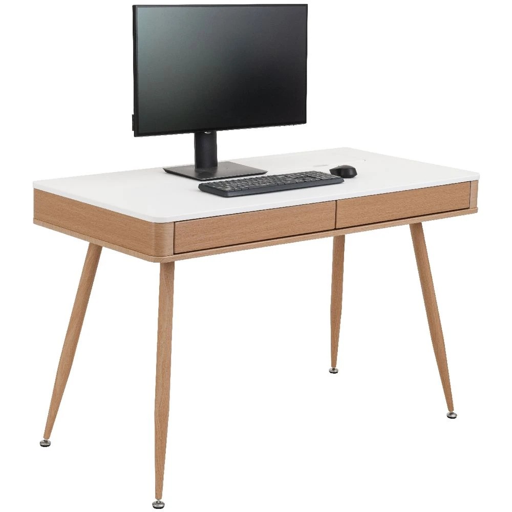 10 Larvik 1200mm 2 Drawer Desk Oak/White Desks, Tables and Workstations, 10 of 10