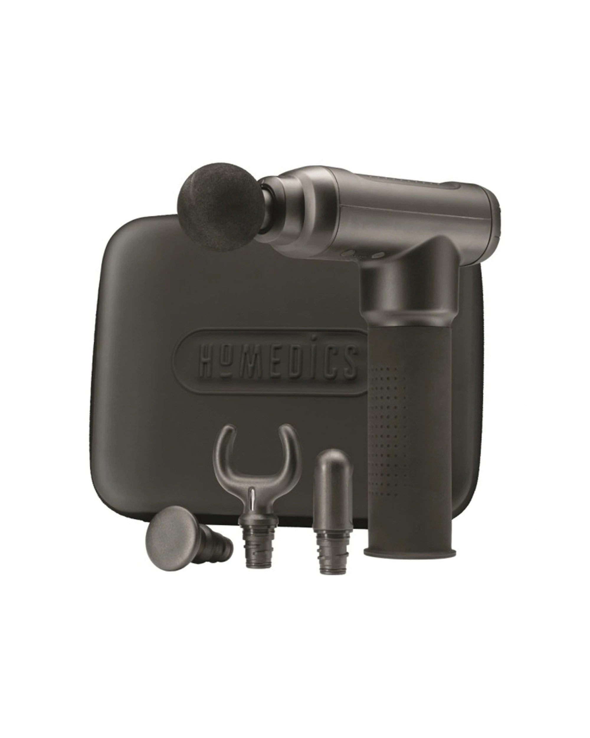 1 HOMEDICS Cordless Pro Deep Tissue Massage Gun Set With 4 Heads Rechargeable - Black, 1 of 5