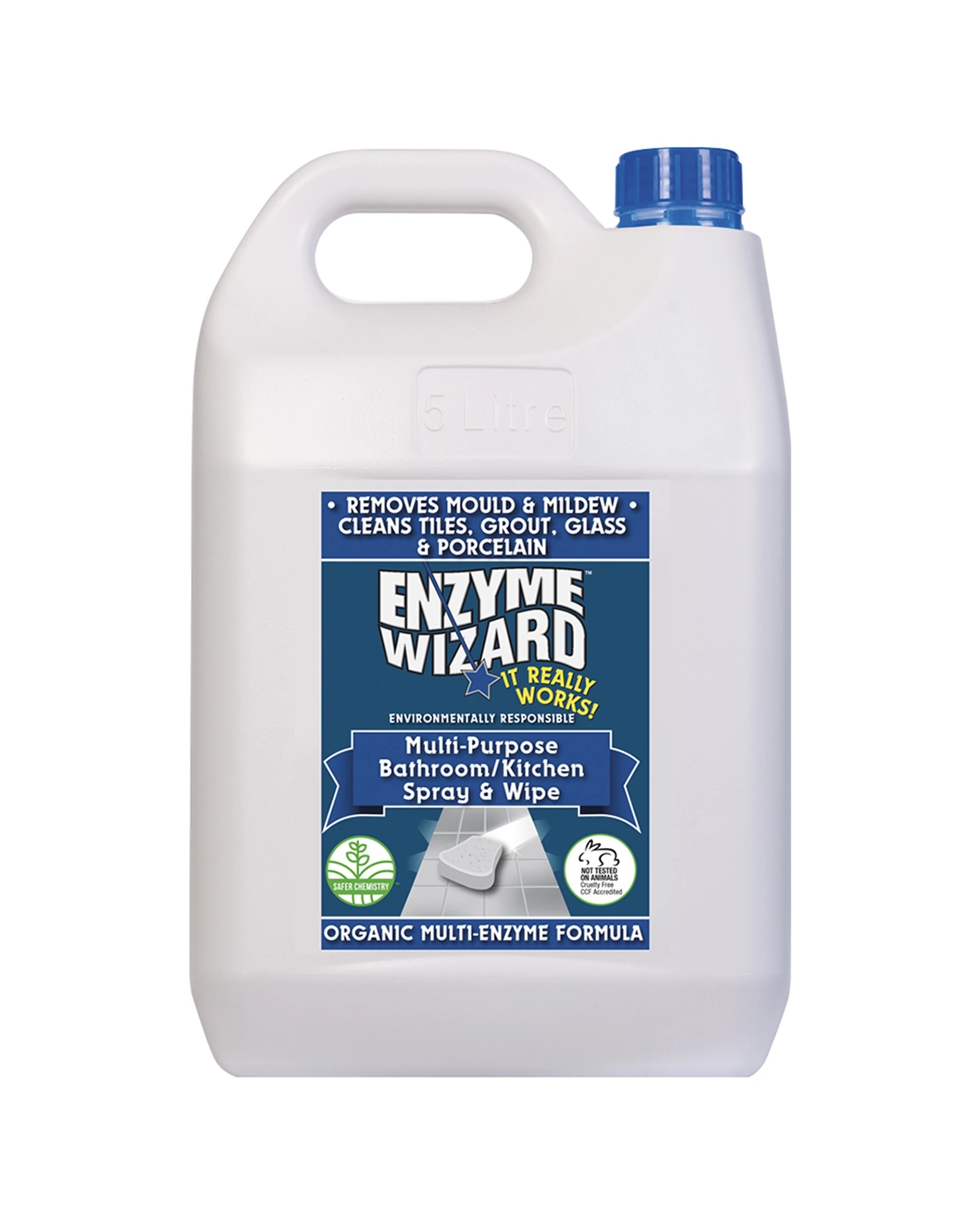 1 Enzyme Wizard Bathroom Kitchen Purpose Spray Wipe 5L, 1 of 1