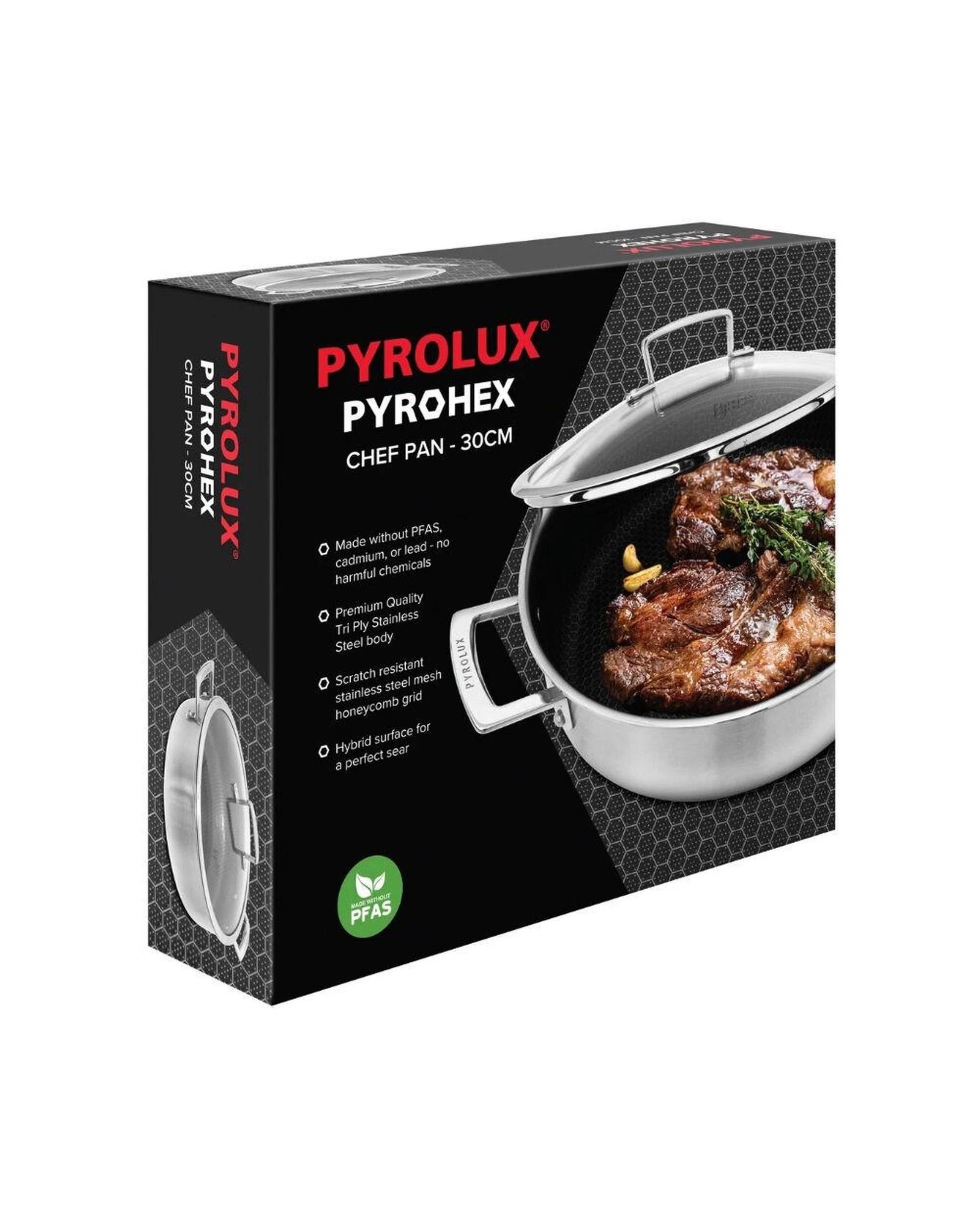 4 Pyrolux Pyrohex 30cm  5L Chef Pan With Lid, 4 of 4