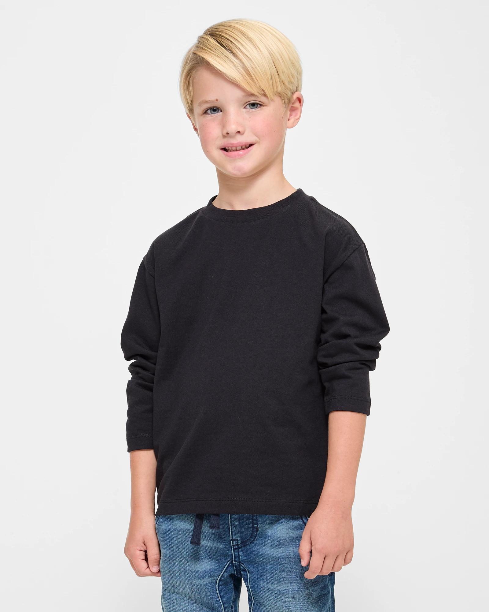 1 Target Australian Cotton Long Sleeve Heavyweight Top 2 Pack BLACK, 1 of 5