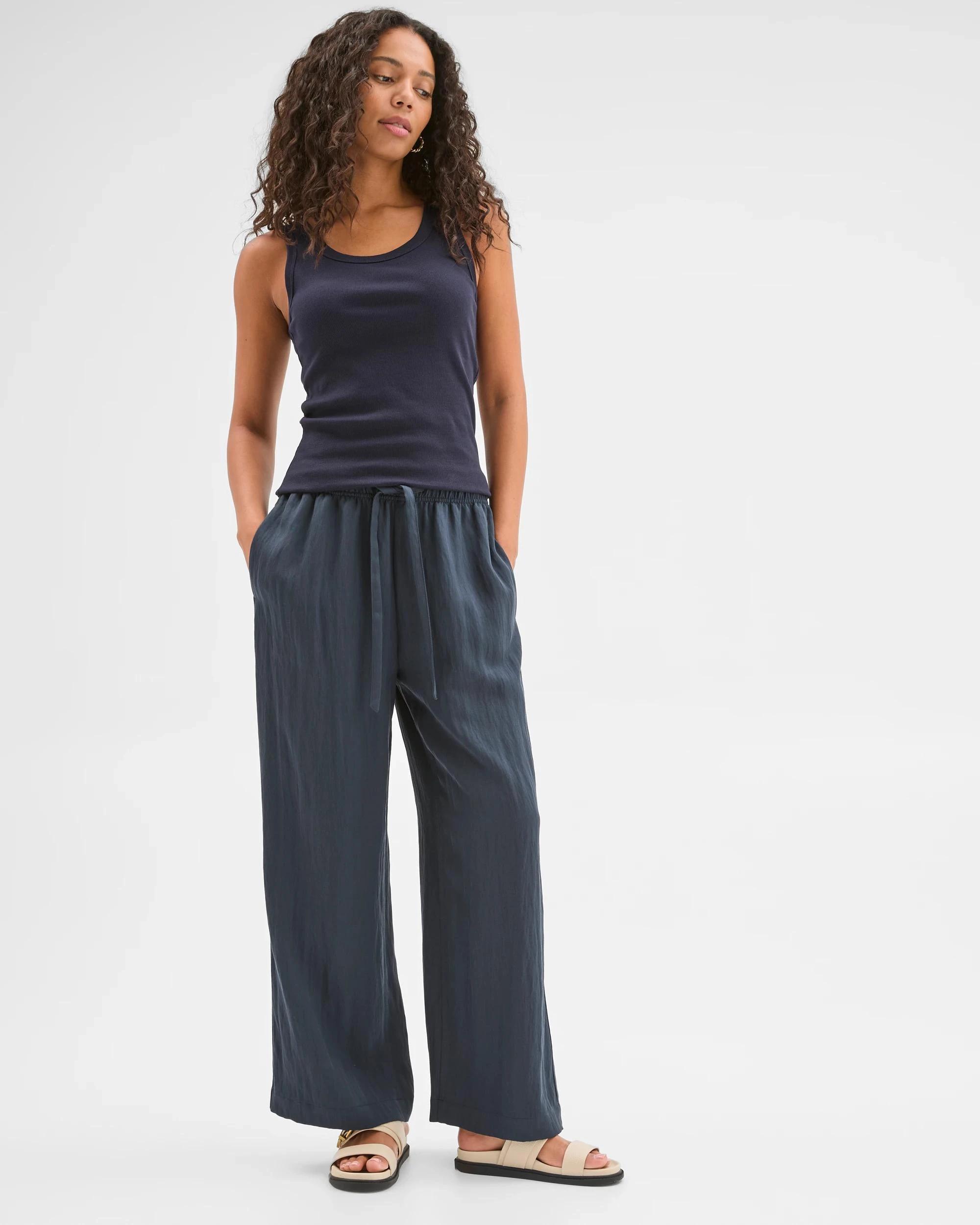 1 Target Pull On Full Leg Pants NAVY BLAZER, 1 of 5