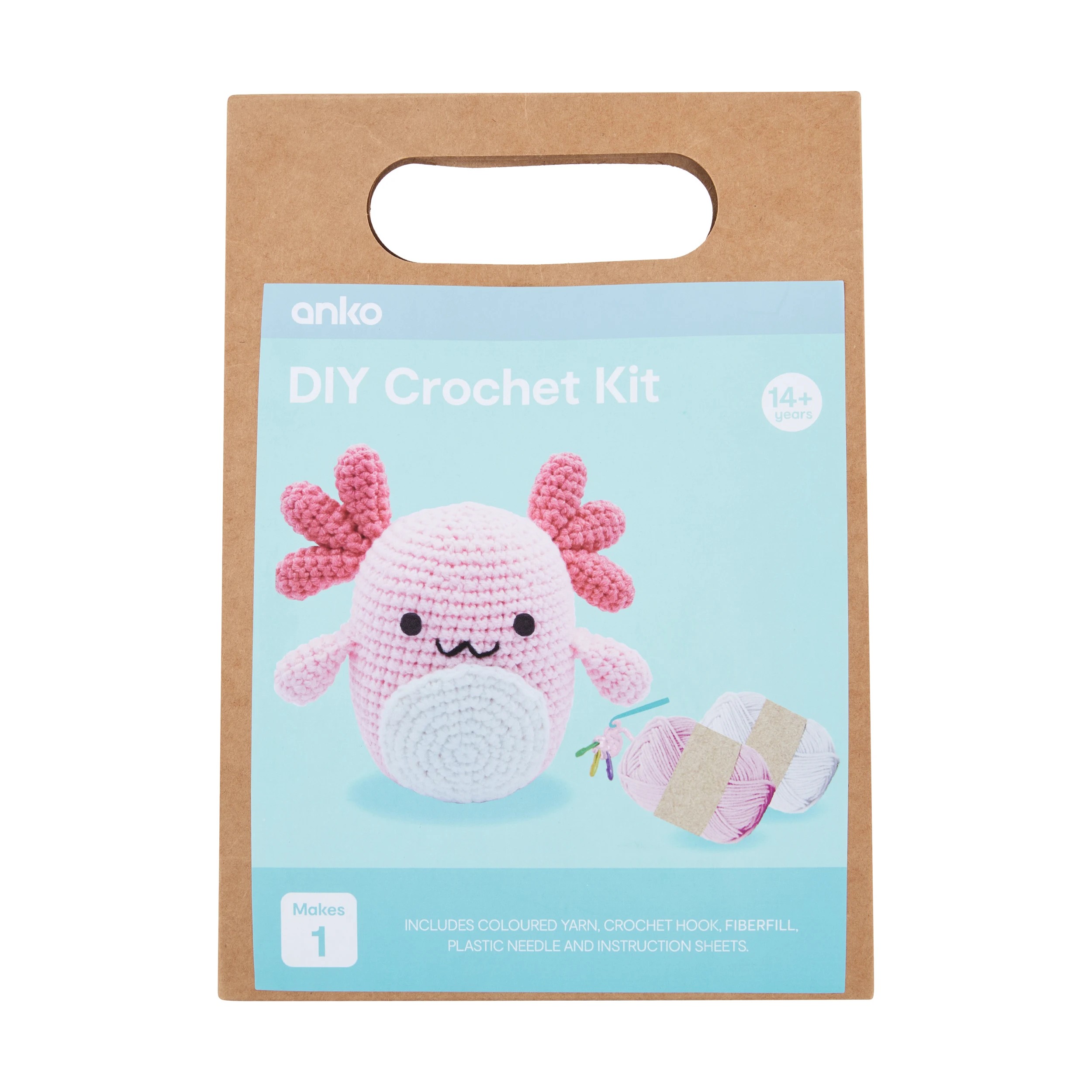 1 DIY Crochet Kit - Axolotl, 1 of 3