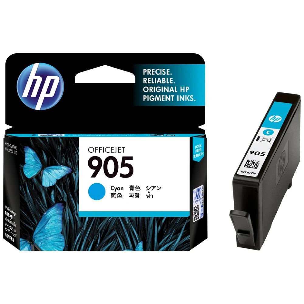 1 HP 905 Ink Cartridge Cyan, 1 of 6