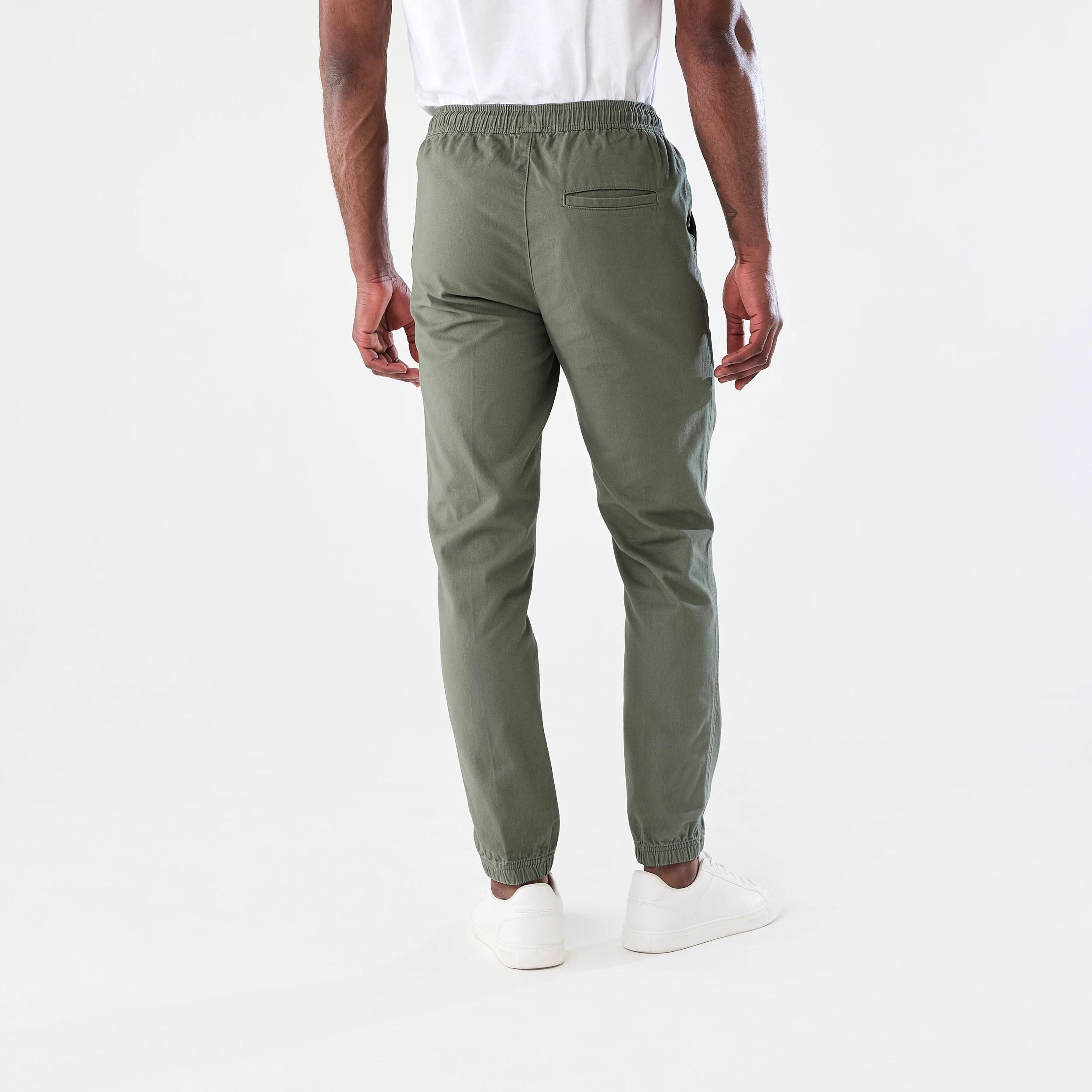 3 Elastic Waist Cuffed Joggers Grn Gum, 3 of 7