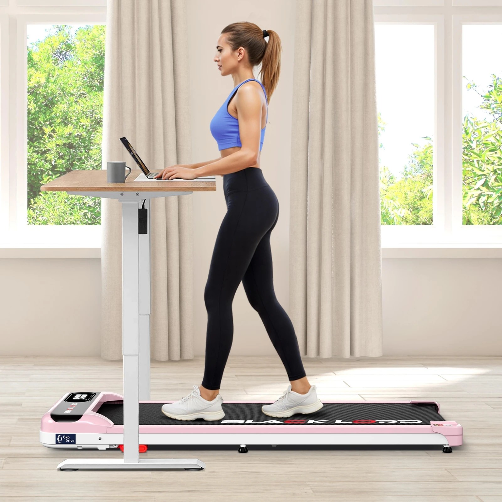 10 Black Lord Treadmill Electric Walking Pad Incline Home Gym Magnetic Remote - Pink, 10 of 10