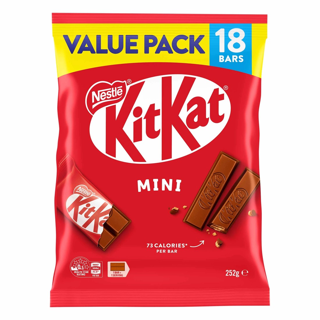 1 18 Pack Nestle KitKat Fun Size Value Pack 252g, 1 of 2