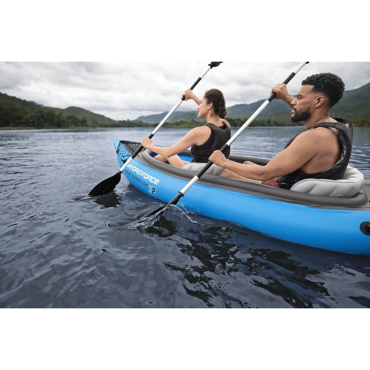 9 Bestway Hydro-Force Inflata-Shield Inflatable Cove Champion X2 Kayak Set, 9 of 10