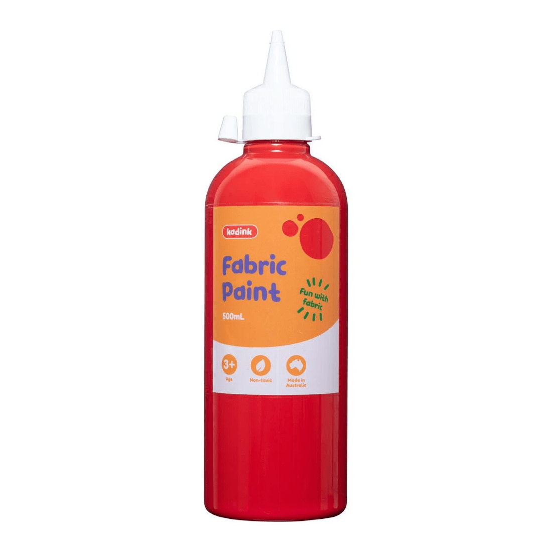 1 Kadink Fabric Paint 500mL Red, 1 of 3