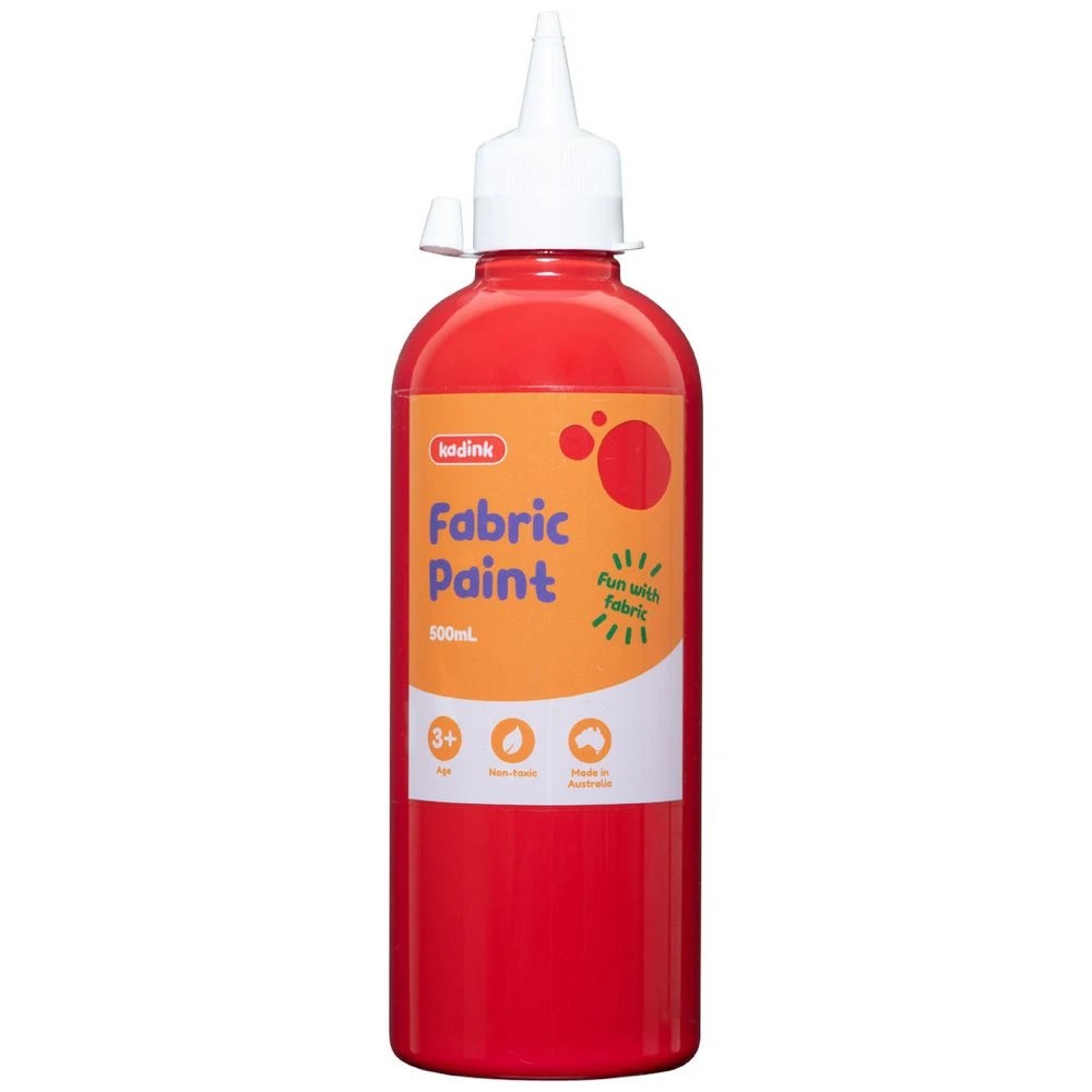 1 Kadink Fabric Paint 500mL Red, 1 of 3