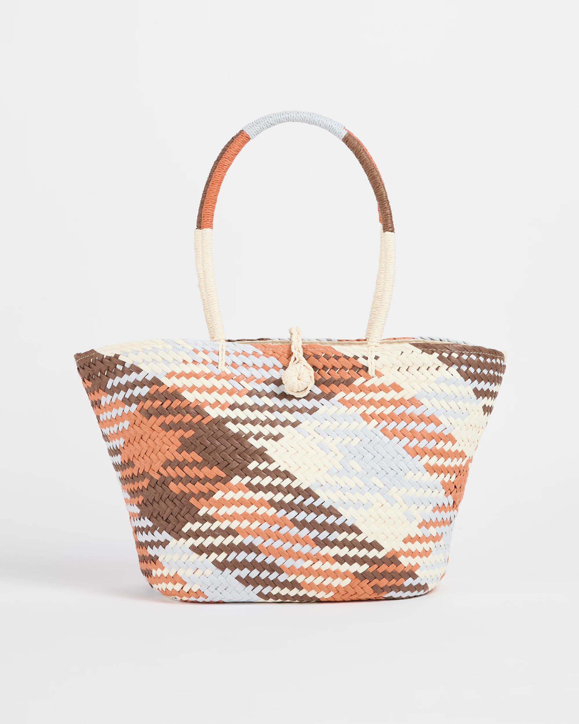 1 Target Paper Straw Woven Summer Basket Bag MULTI-COLOURED, 1 of 2