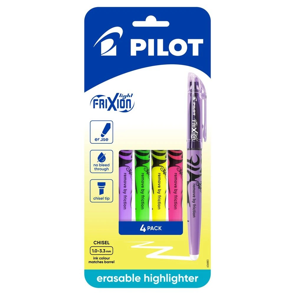 1 PILOT FriXion Light Erasable Highlighter Assorted 4 Pack, 1 of 5