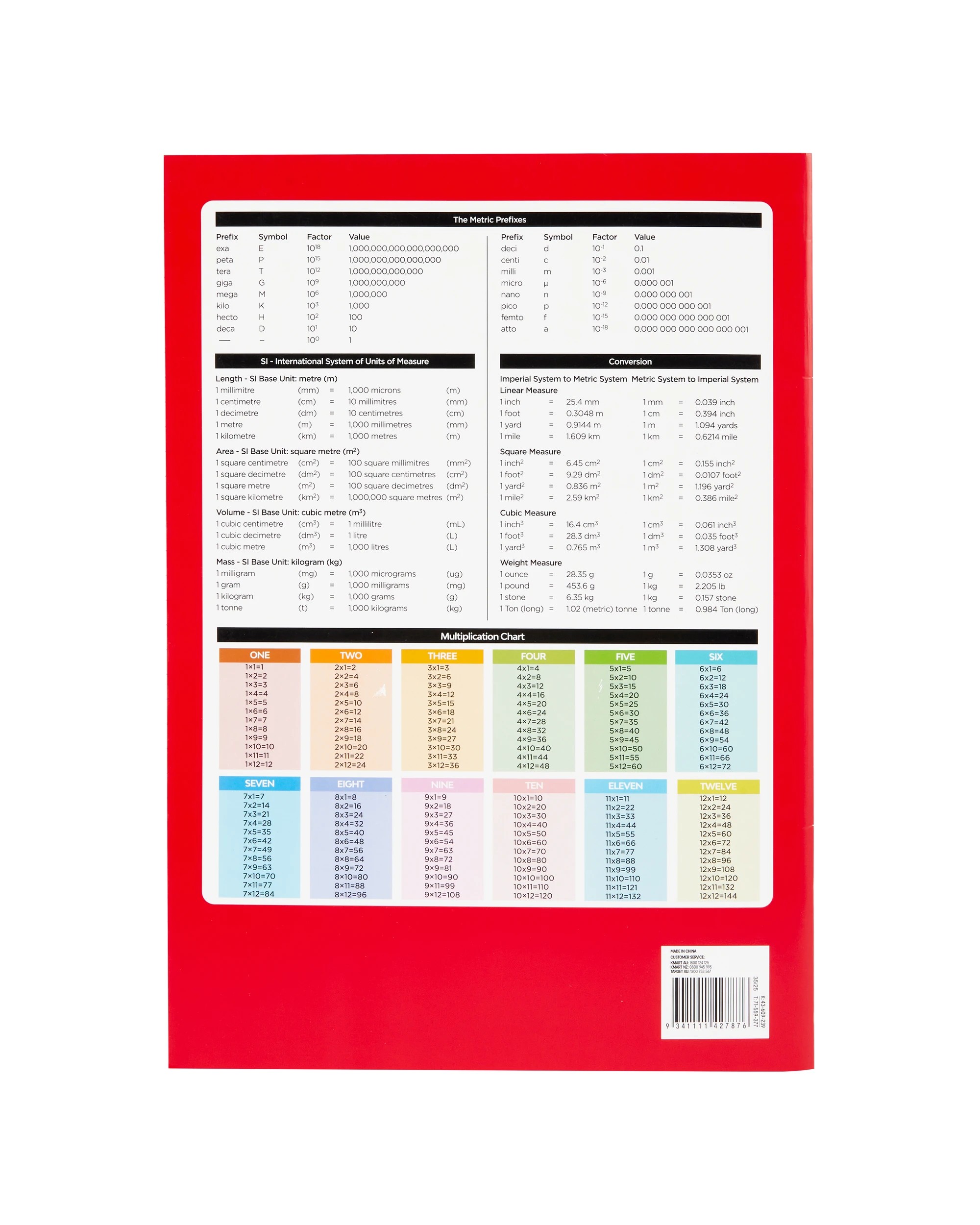 4 A4 Exercise Book - 96 Pages, Red, 4 of 4